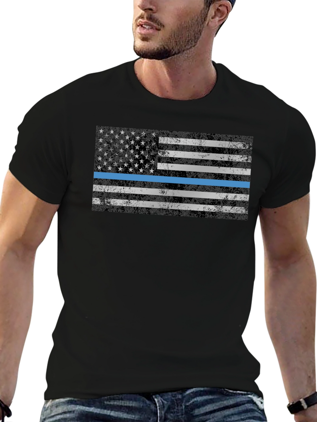 Thin Blue Line Flag T-Shirt
