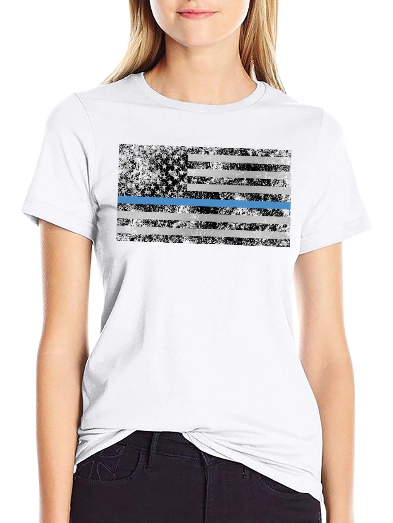 Thin Blue Line Flag T-Shirt