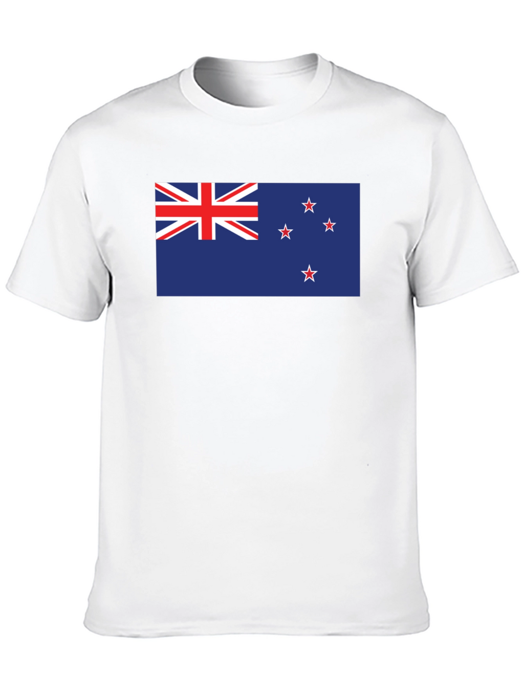 New Zealand Flag Graphic Tee - Black Cotton T-Shirt
