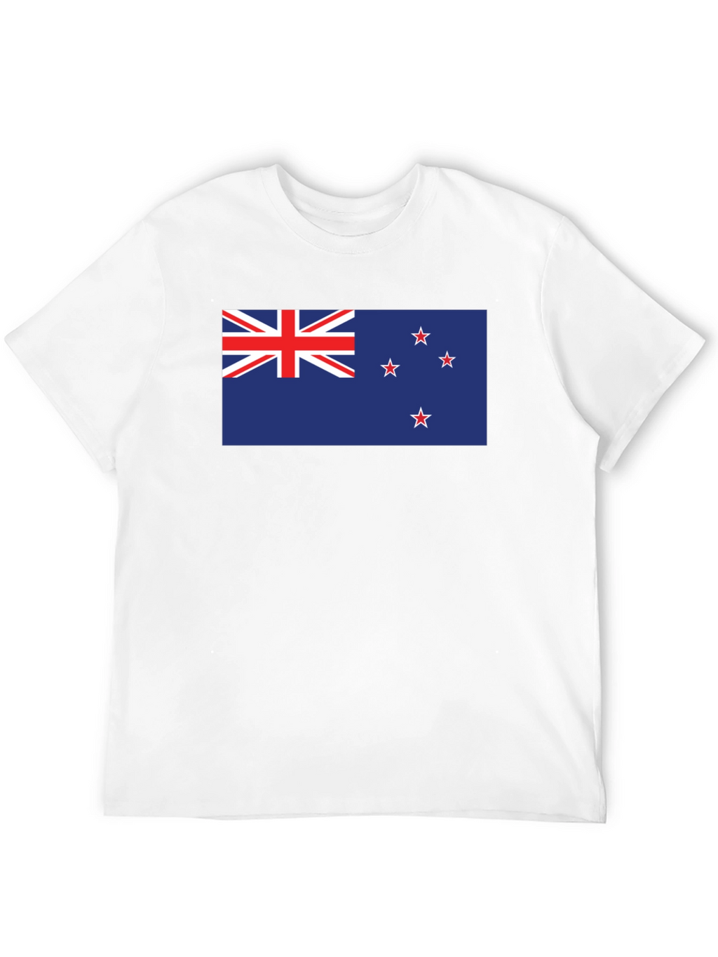 New Zealand Flag Graphic Tee - Black Cotton T-Shirt