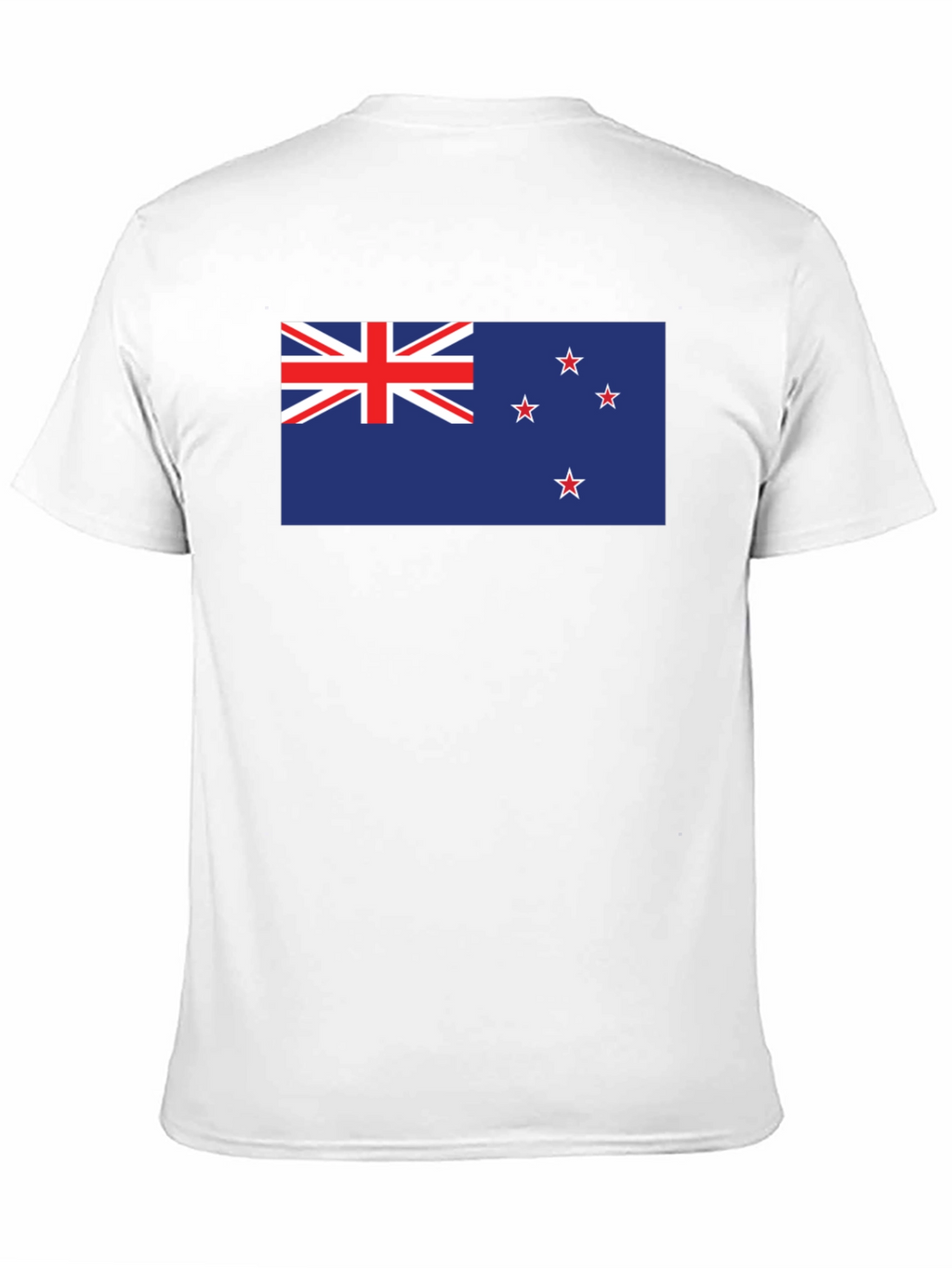 New Zealand Flag Graphic Tee - Black Cotton T-Shirt