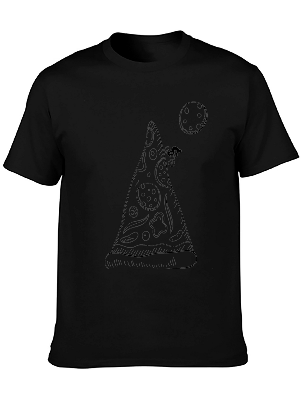 Pizza Slice T-Shirt - Mountain Bike Design