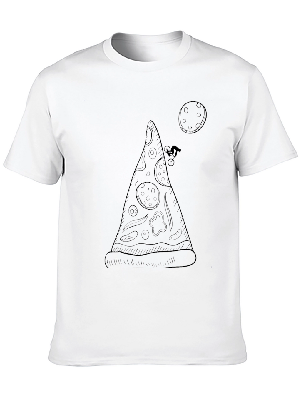 Pizza Slice T-Shirt - Mountain Bike Design