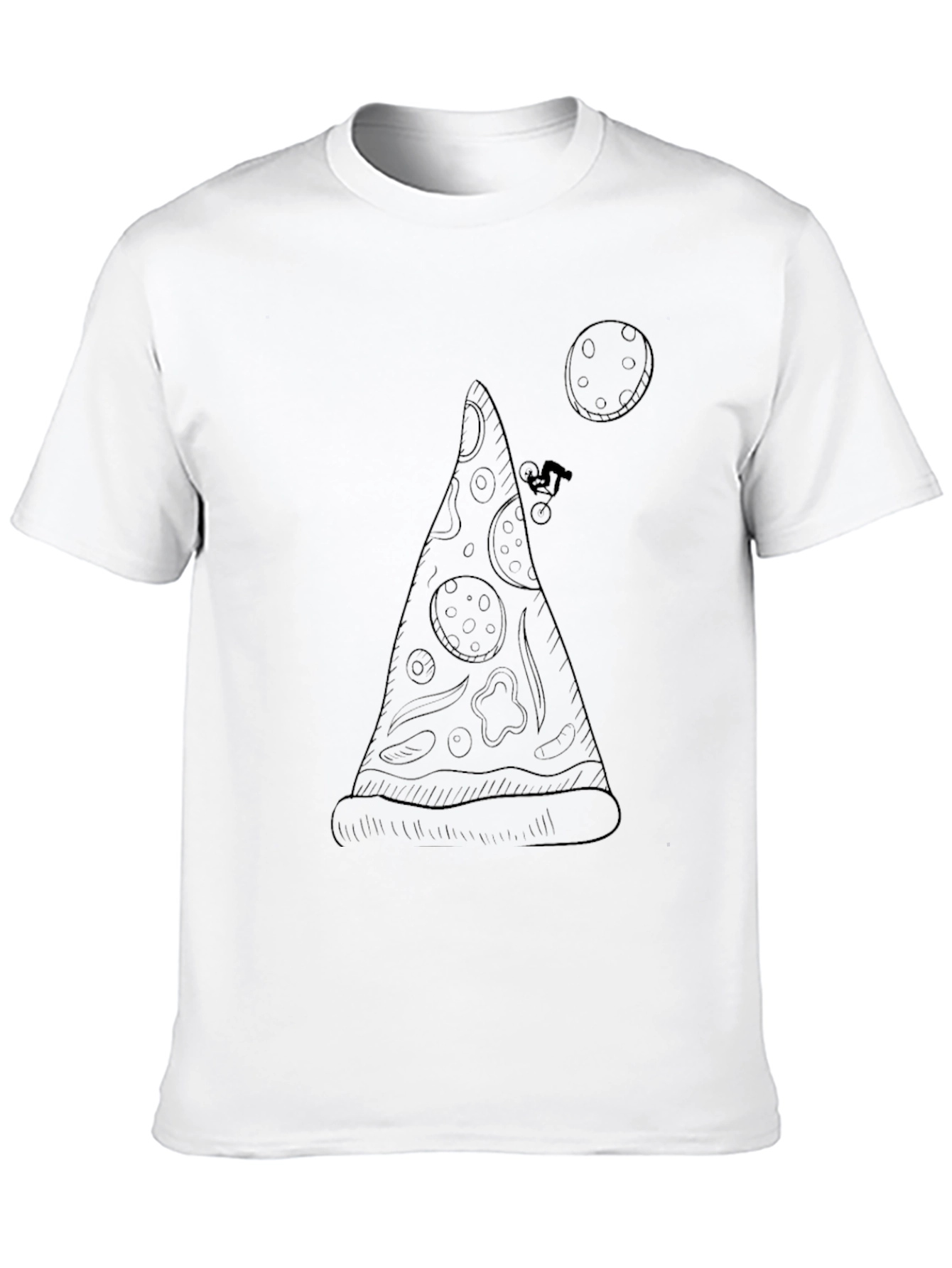 Pizza Slice T-Shirt - Mountain Bike Design