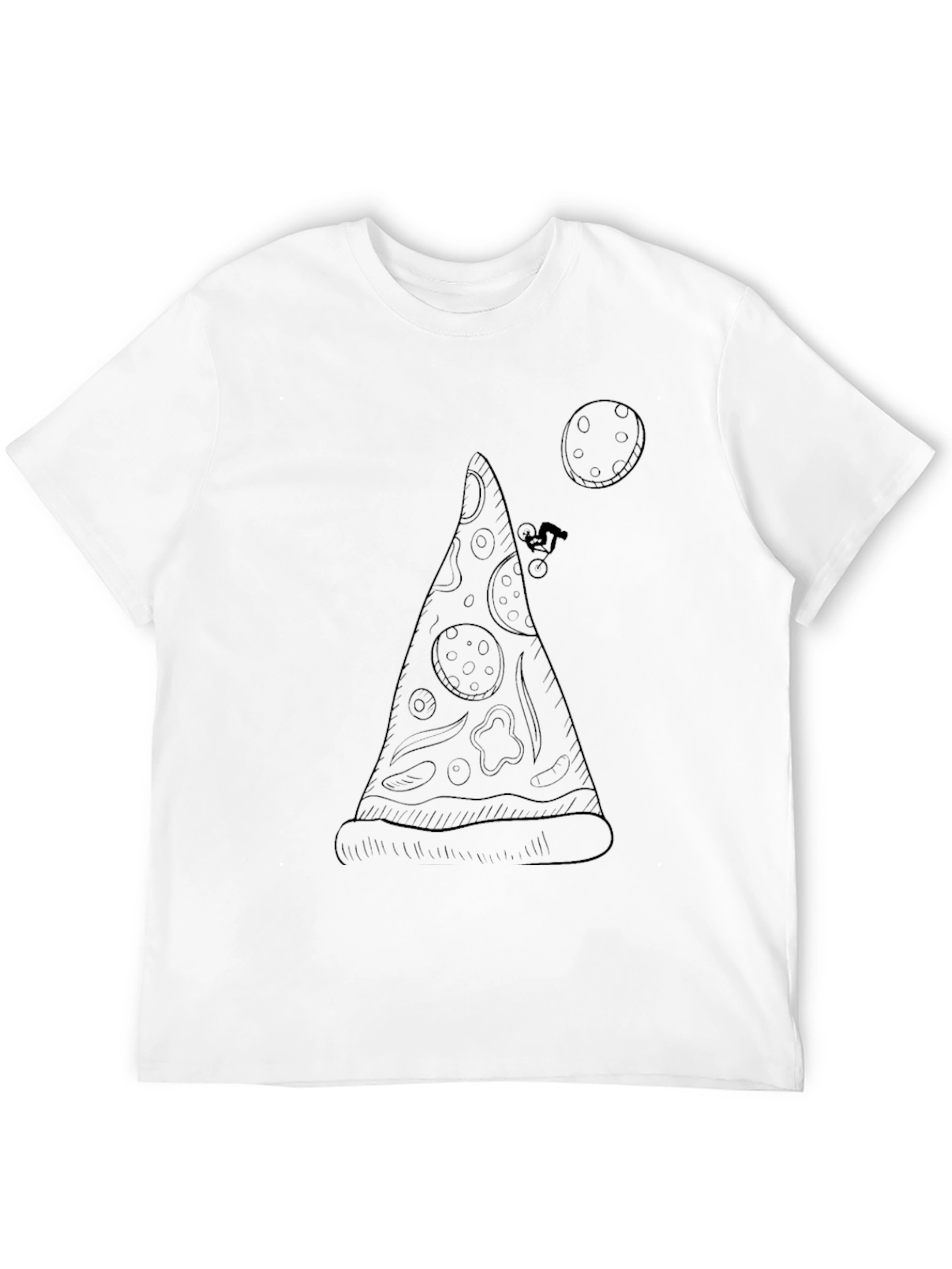 Pizza Slice T-Shirt - Mountain Bike Design