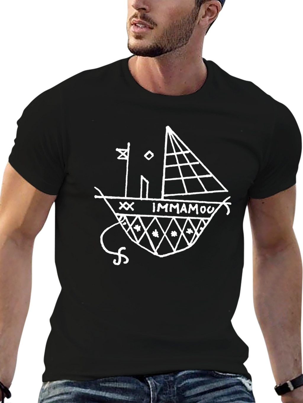 Immamou Ship Graphic T-Shirt