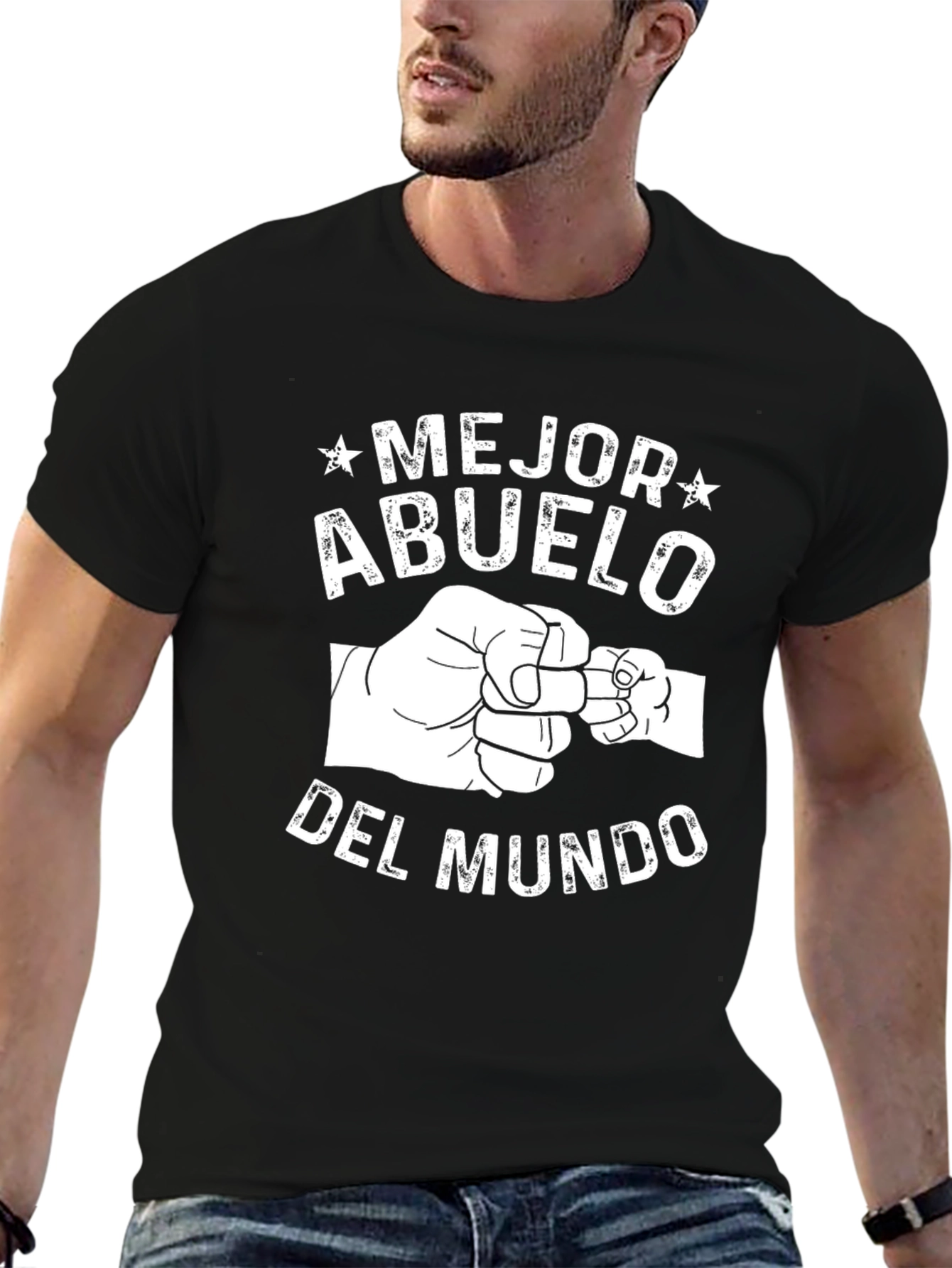 Mejor Abuelo Del Mundo Black T-Shirt