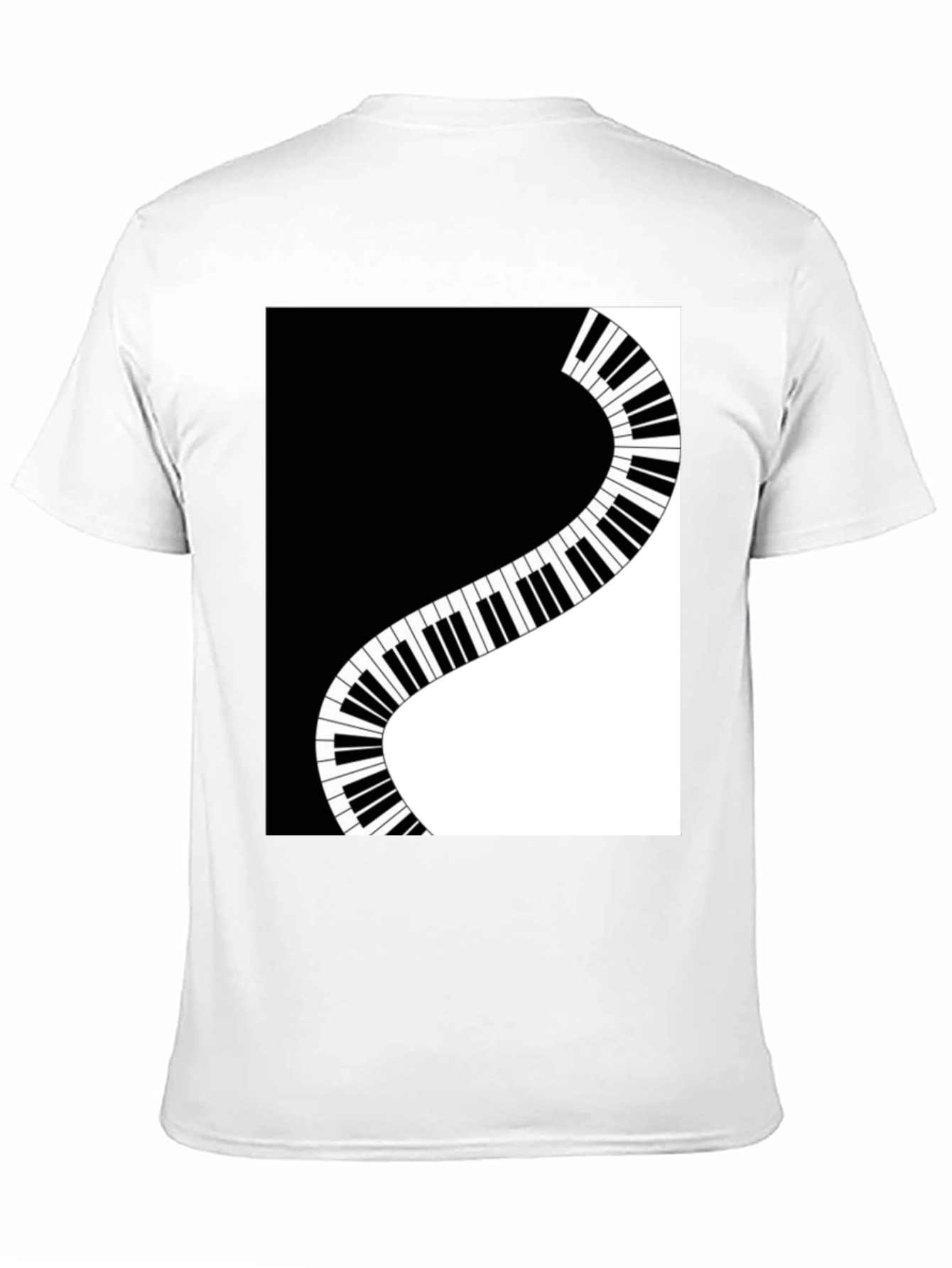Stylish Piano Keys Graphic T-Shirt - Music Lover Tee