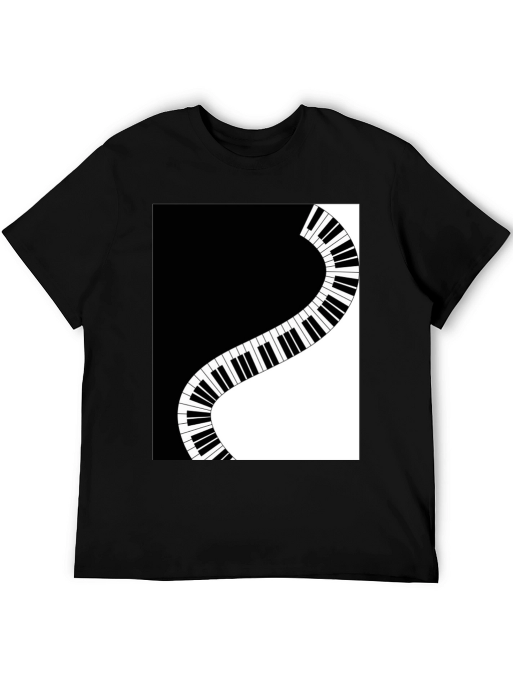 Stylish Piano Keys Graphic T-Shirt - Music Lover Tee