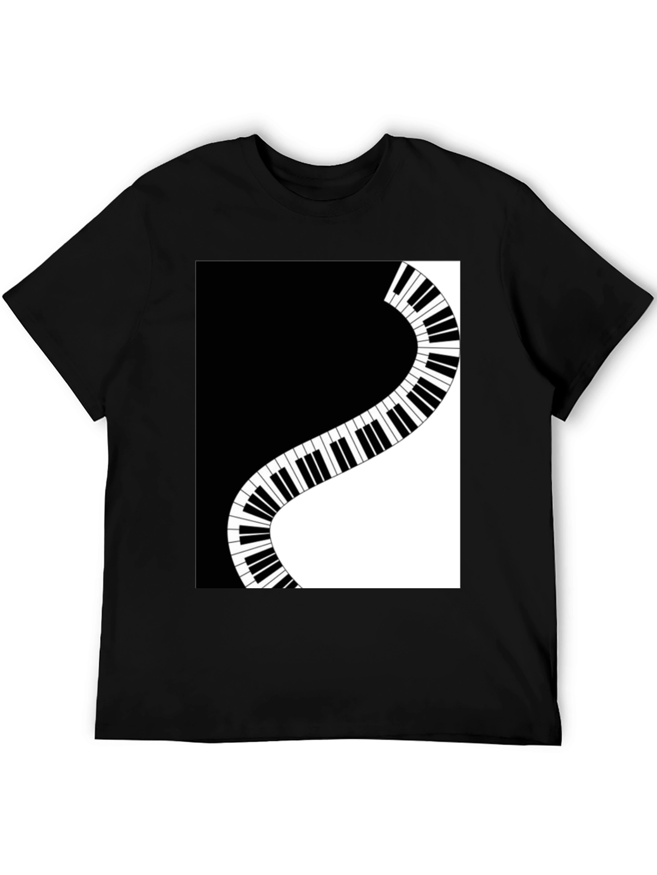 Stylish Piano Keys Graphic T-Shirt - Music Lover Tee
