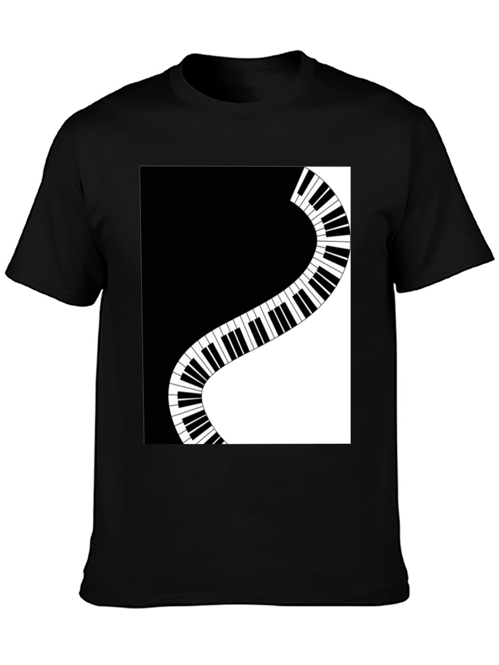 Stylish Piano Keys Graphic T-Shirt - Music Lover Tee