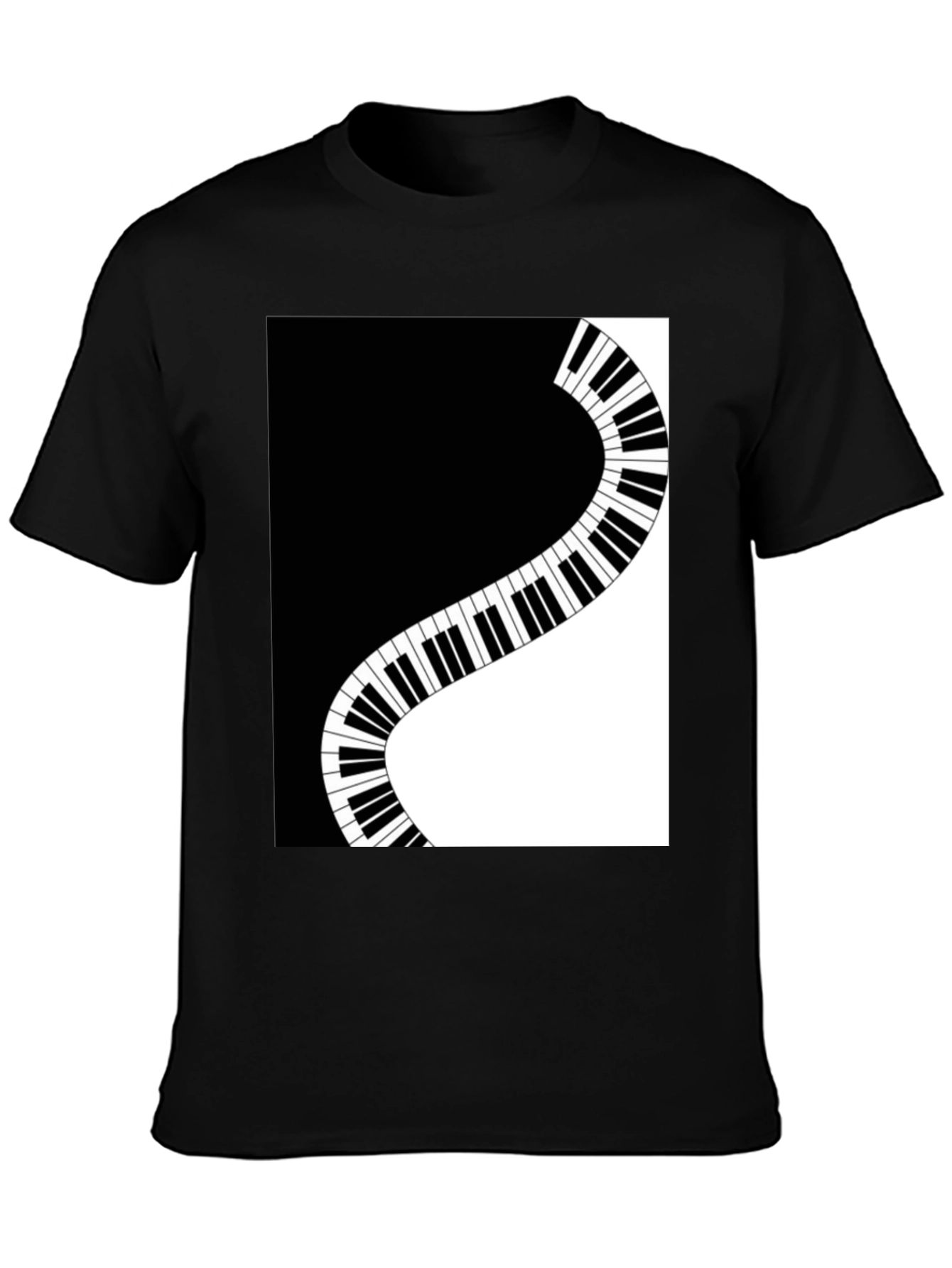 Stylish Piano Keys Graphic T-Shirt - Music Lover Tee