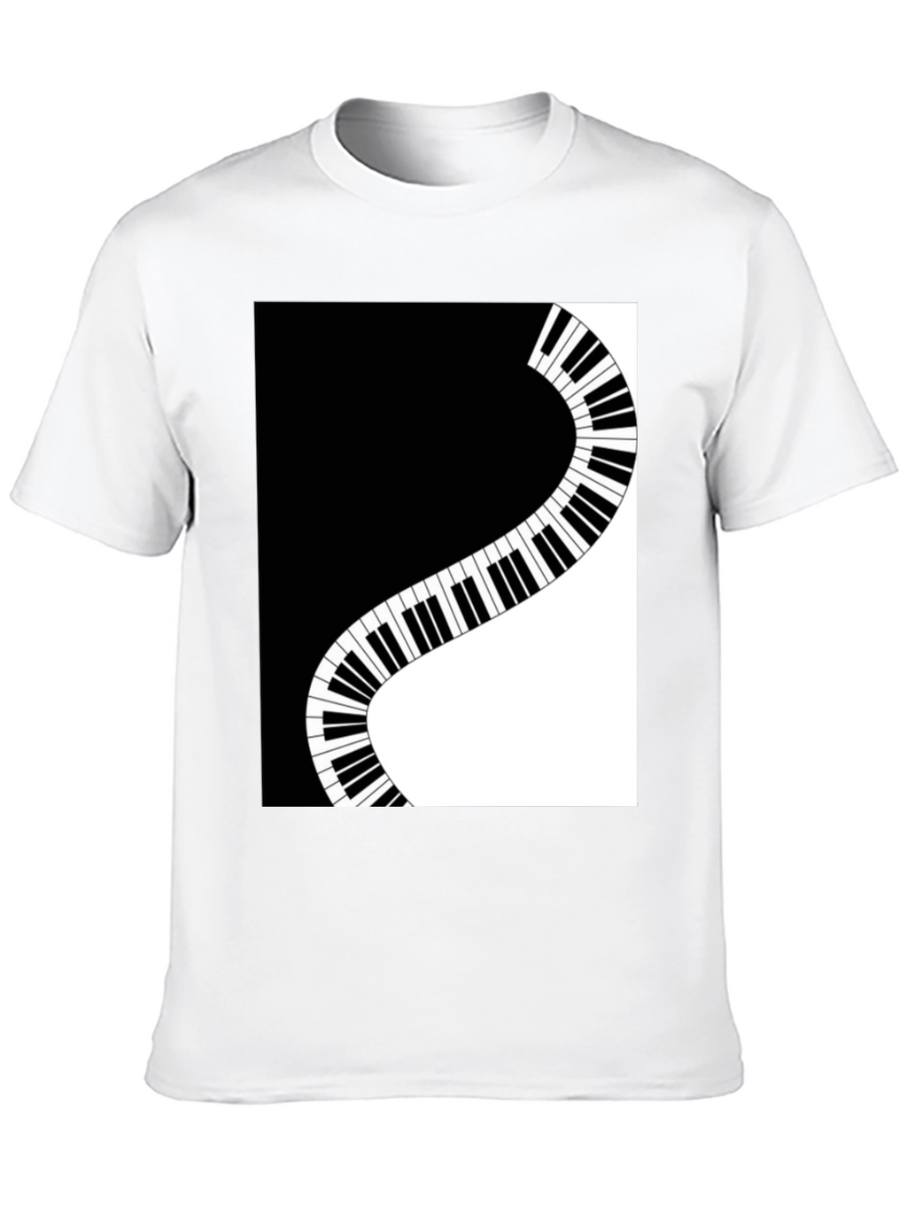Stylish Piano Keys Graphic T-Shirt - Music Lover Tee