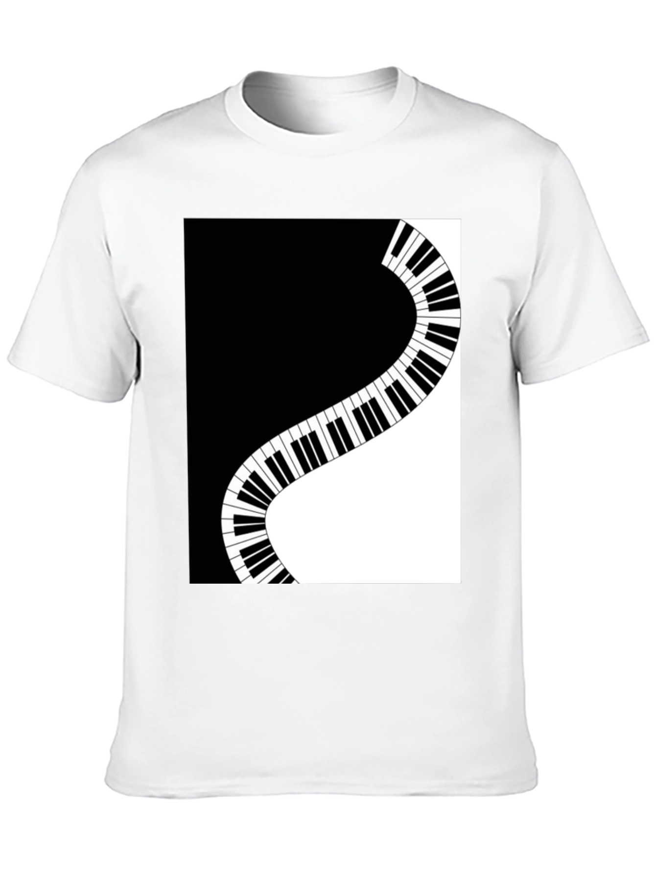 Stylish Piano Keys Graphic T-Shirt - Music Lover Tee