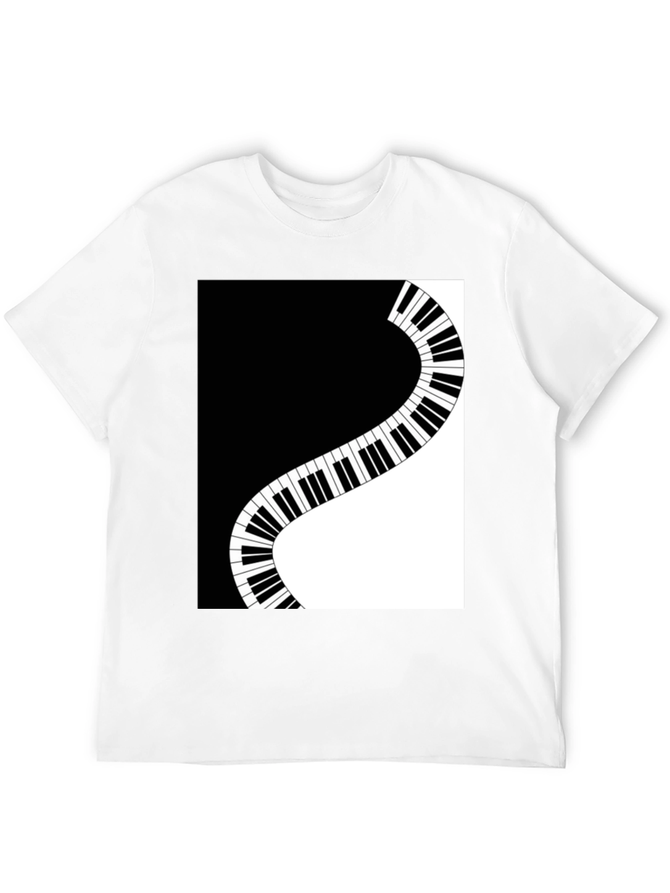 Stylish Piano Keys Graphic T-Shirt - Music Lover Tee