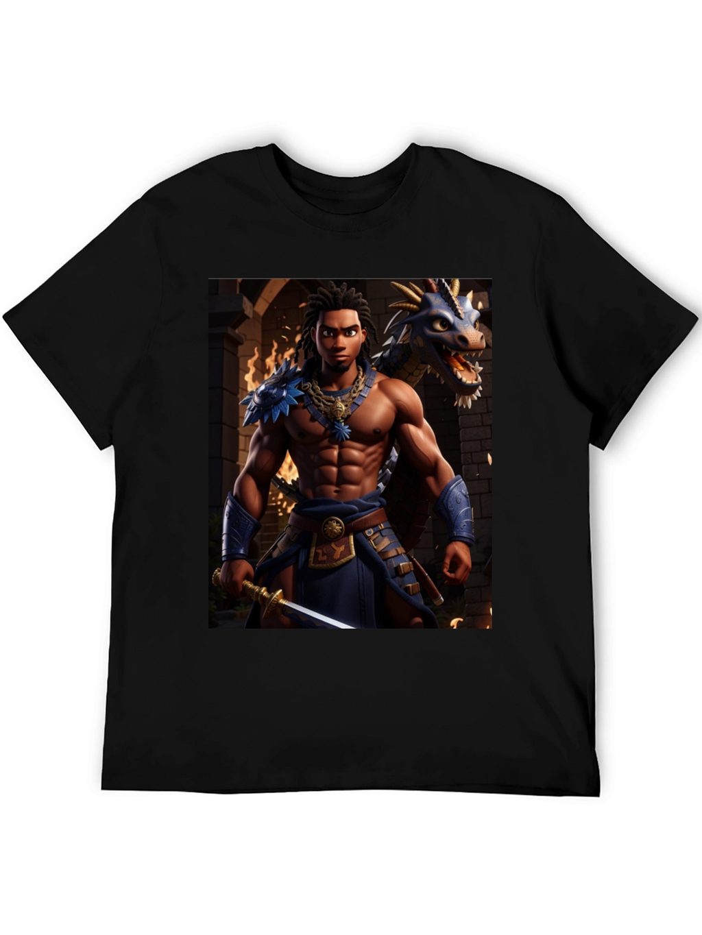 Warrior & Dragon Graphic Tee