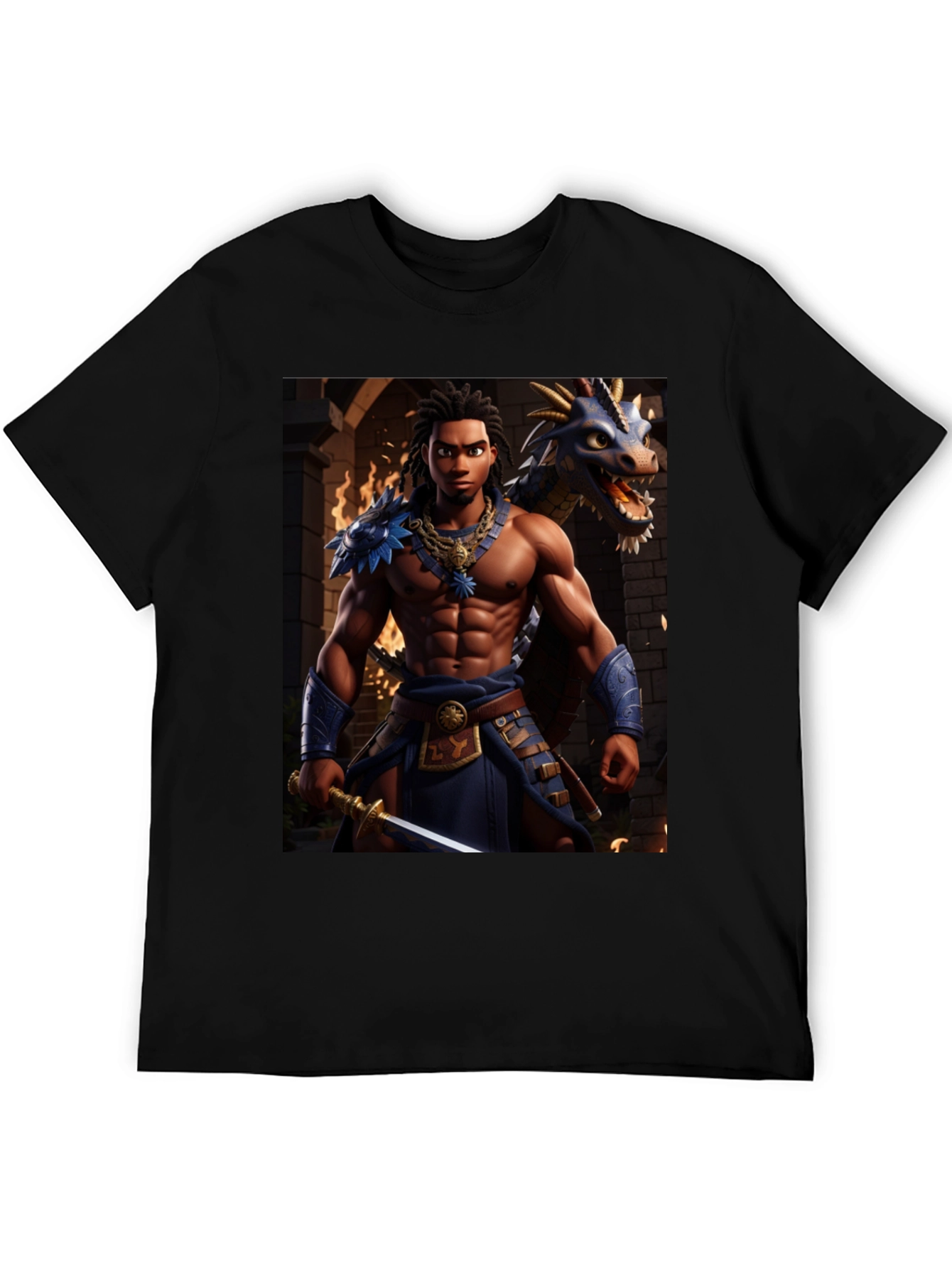 Warrior & Dragon Graphic Tee