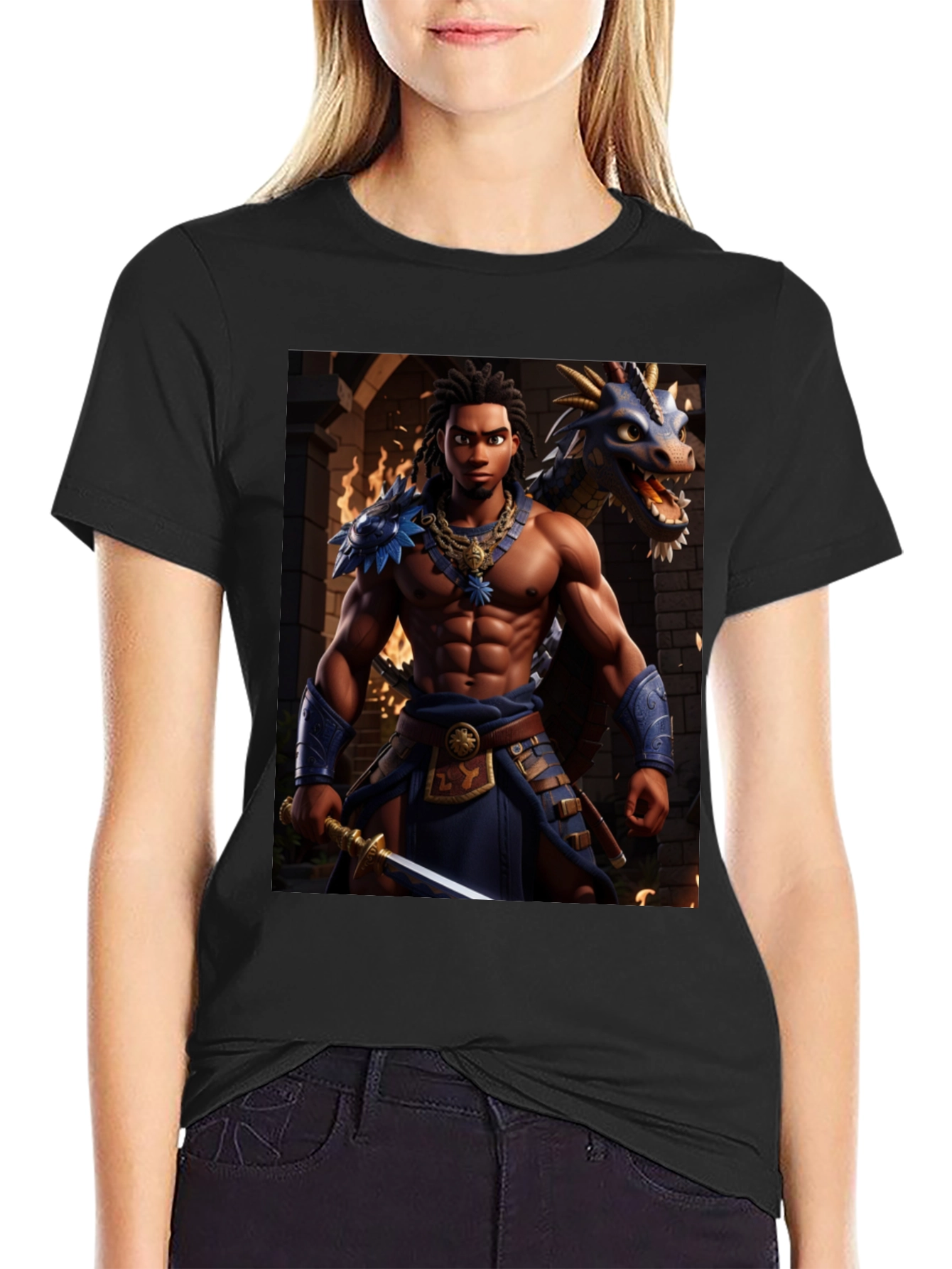 Warrior & Dragon Graphic Tee