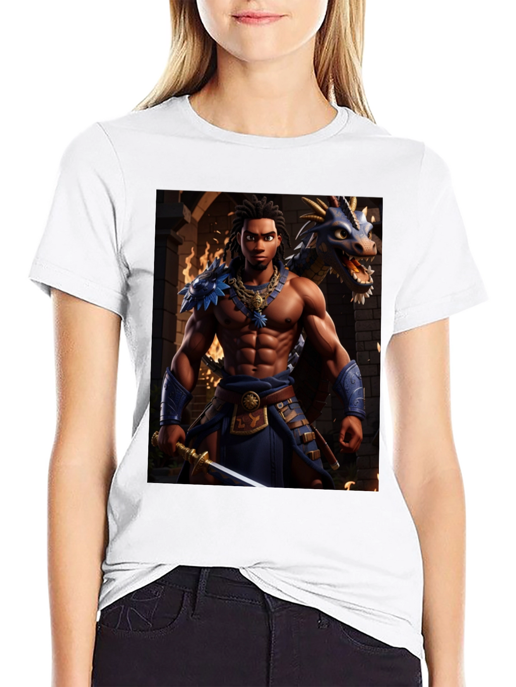 Warrior & Dragon Graphic Tee