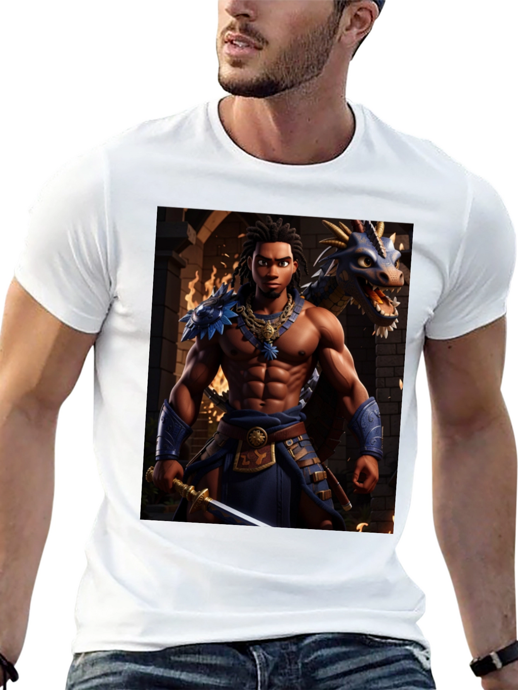 Warrior & Dragon Graphic Tee
