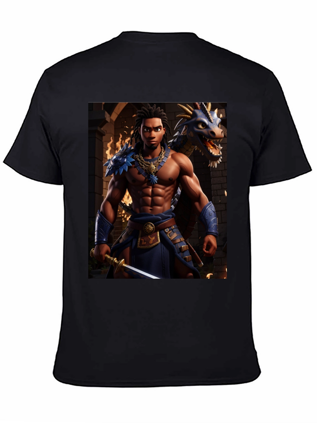 Warrior & Dragon Graphic Tee