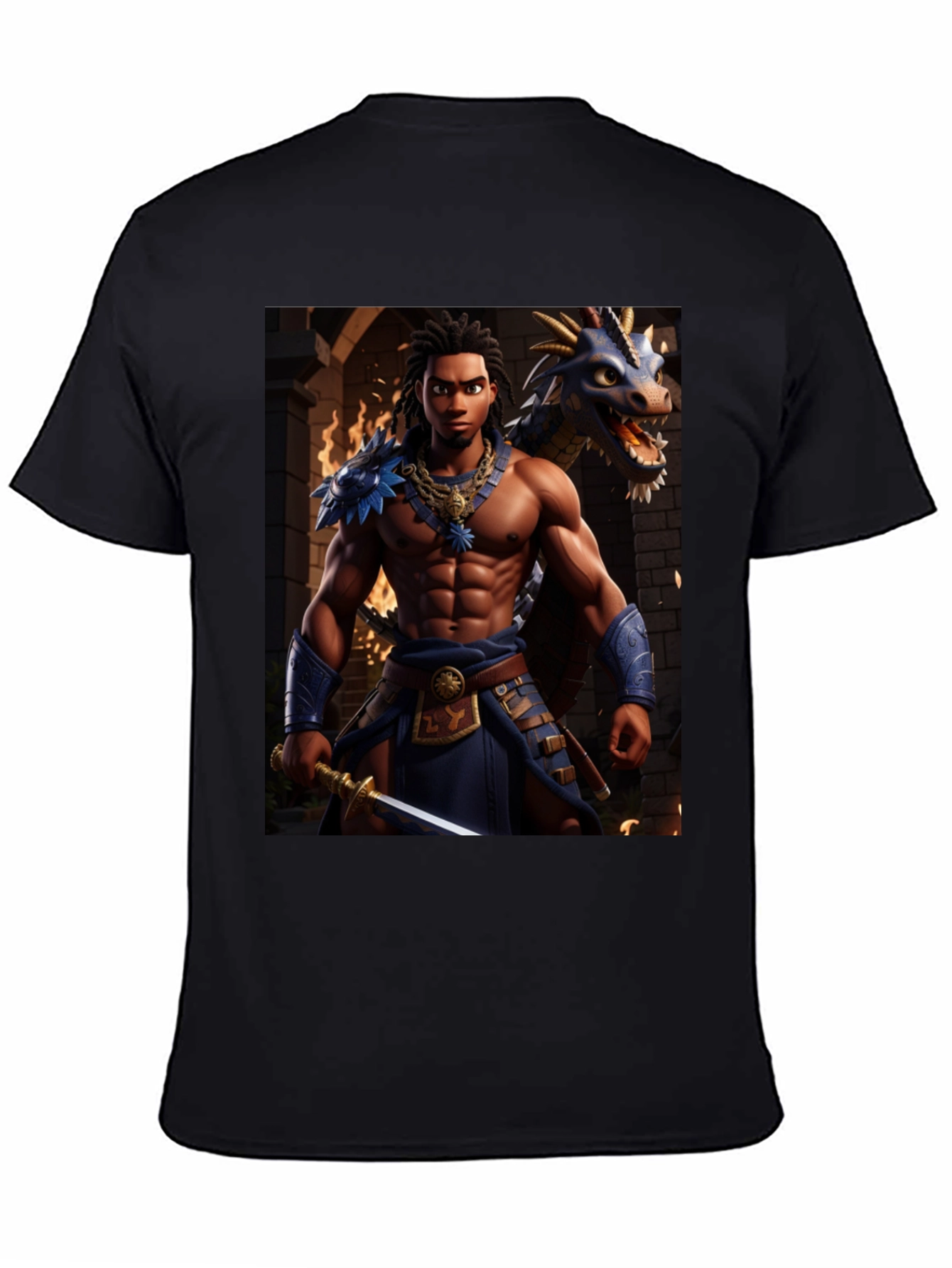 Warrior & Dragon Graphic Tee
