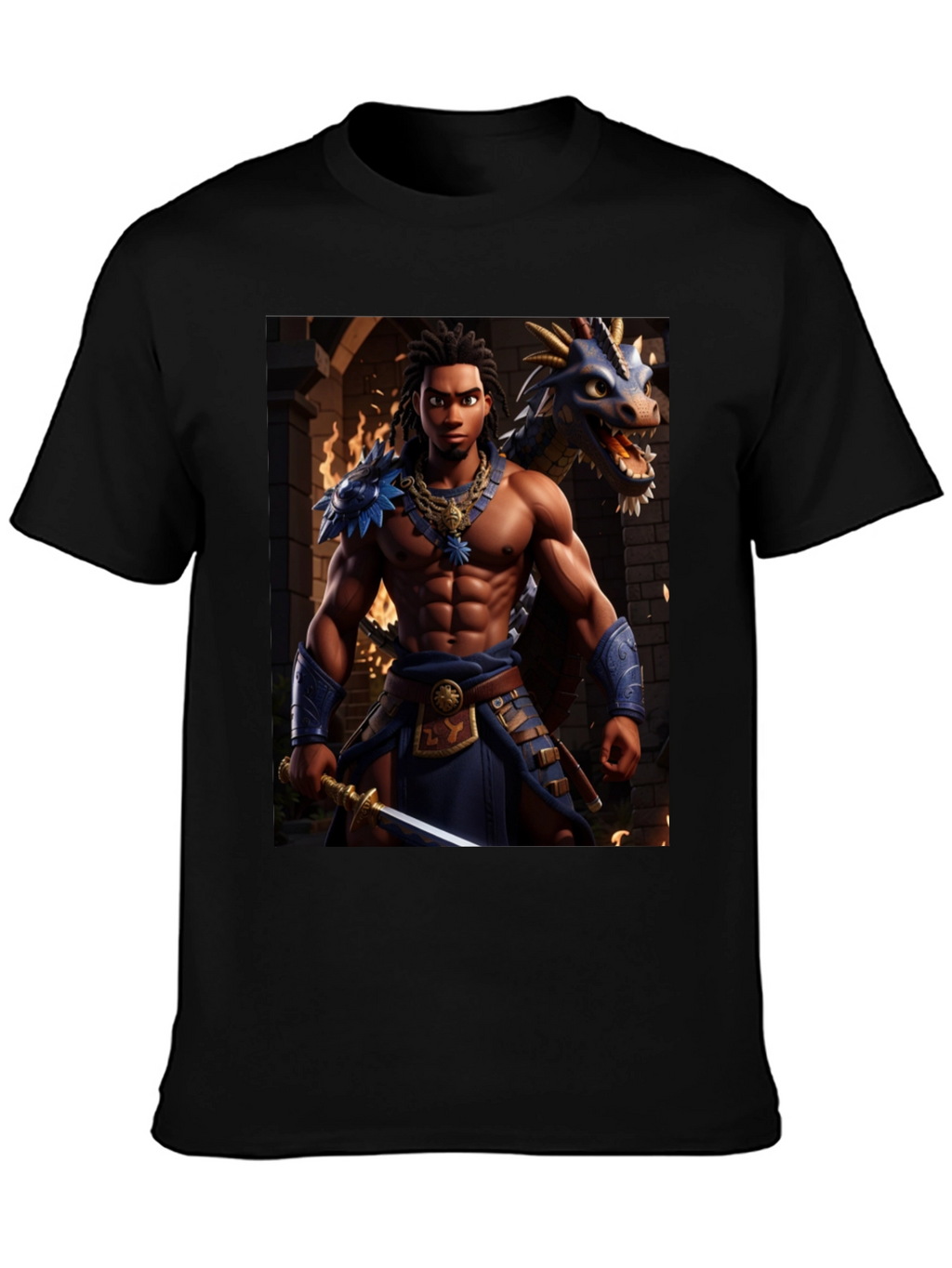 Warrior & Dragon Graphic Tee