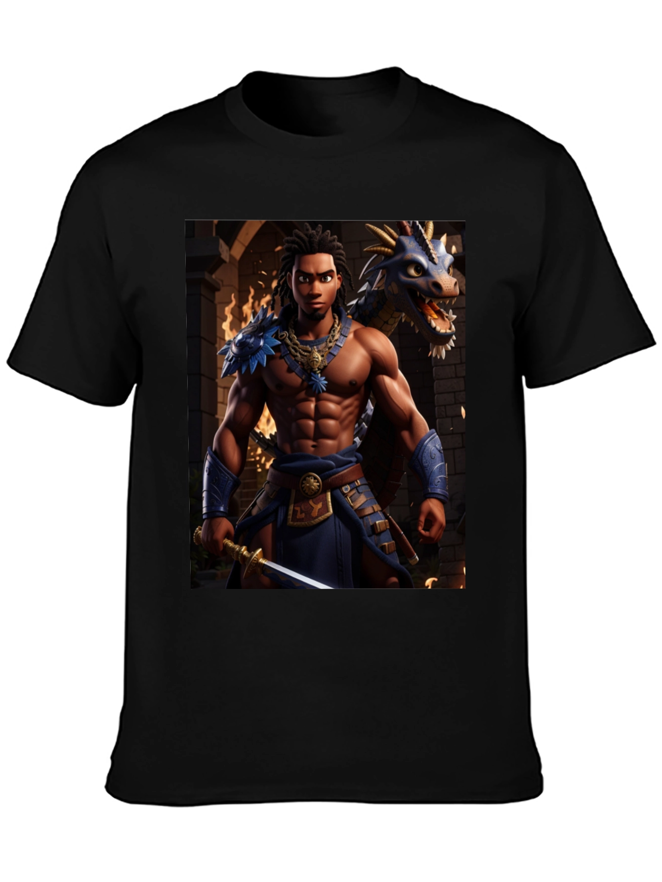 Warrior & Dragon Graphic Tee