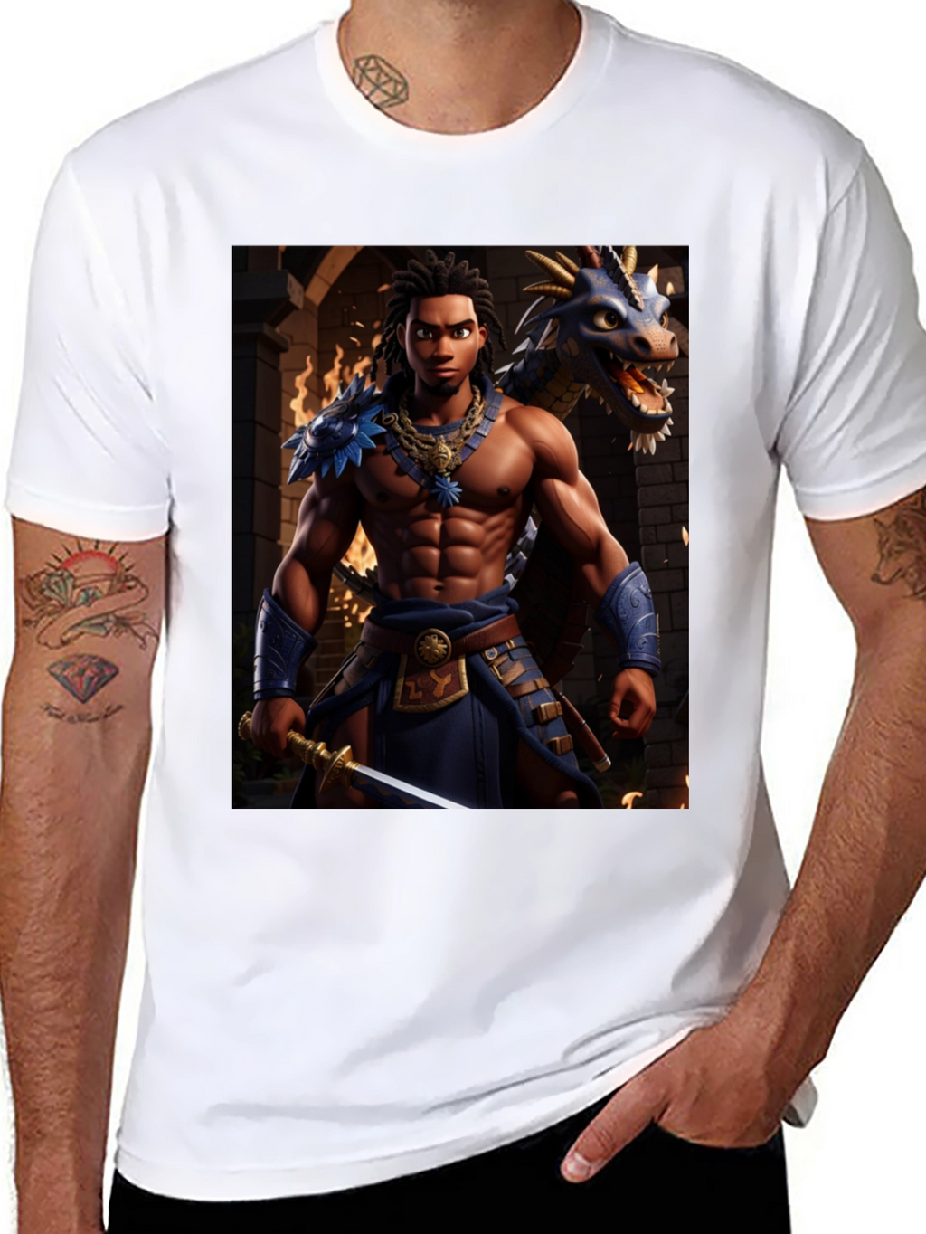 Warrior & Dragon Graphic Tee