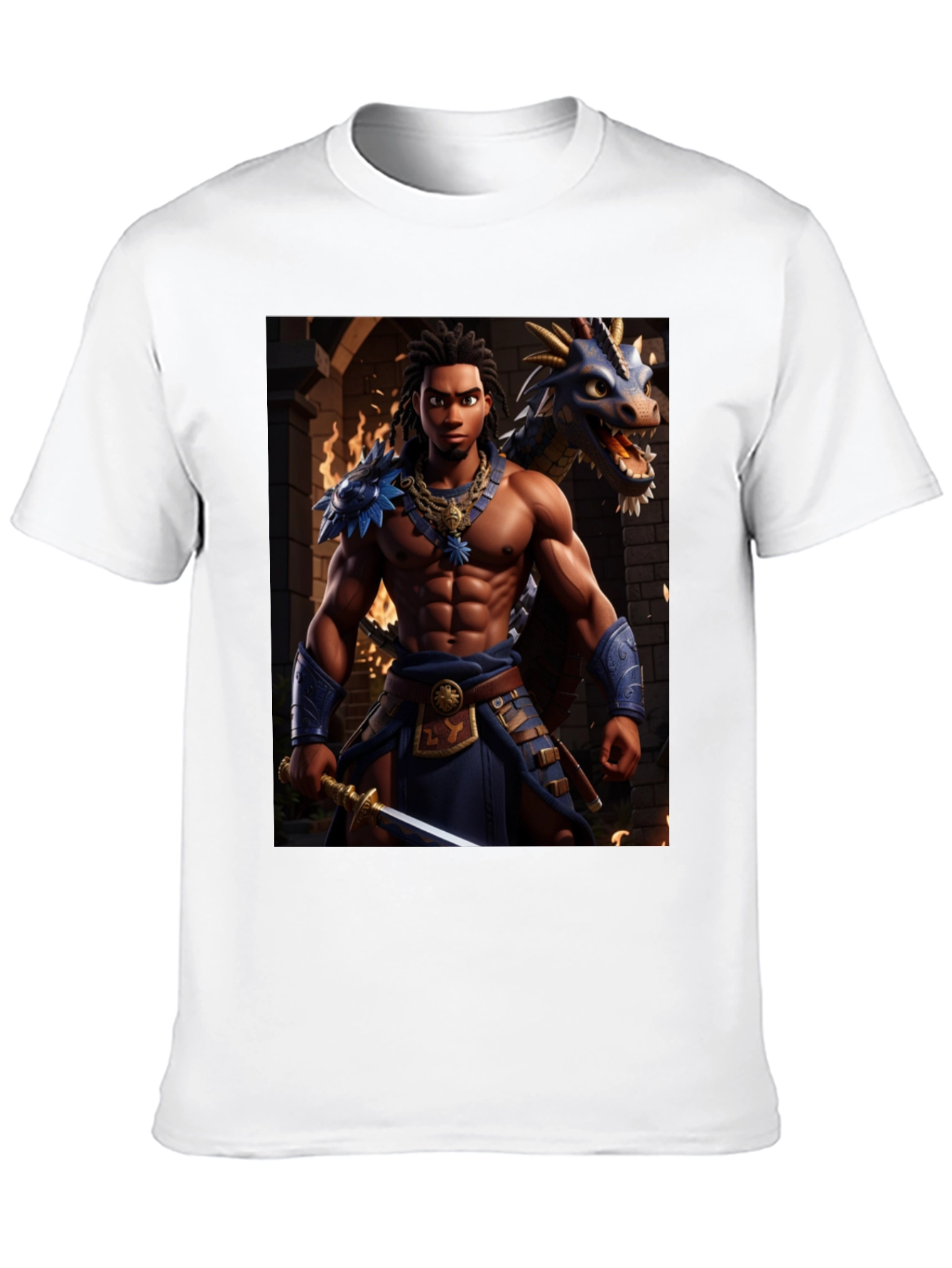 Warrior & Dragon Graphic Tee