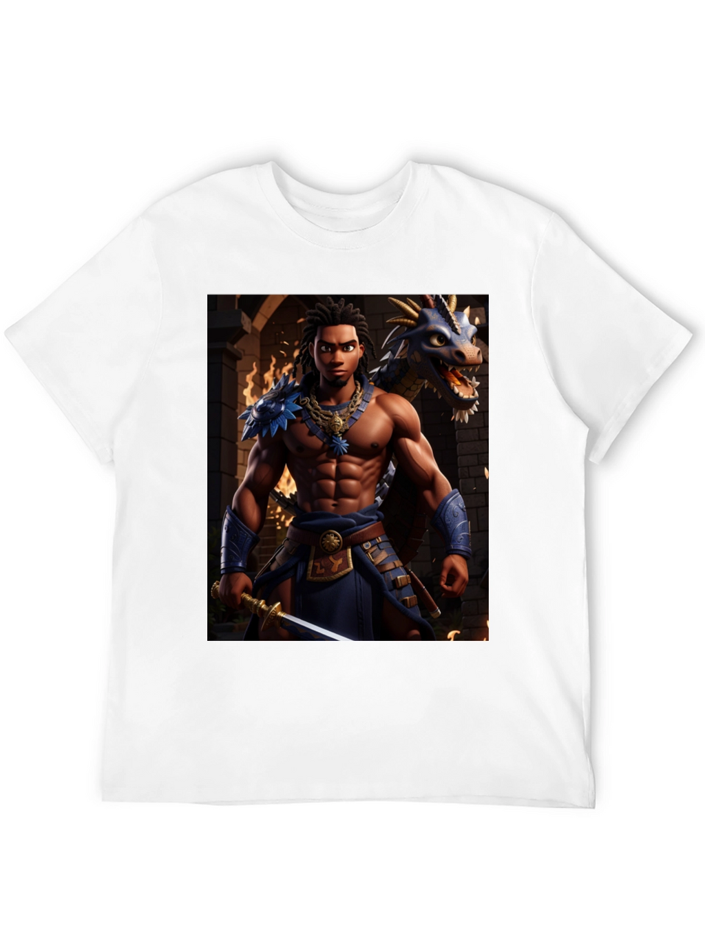Warrior & Dragon Graphic Tee