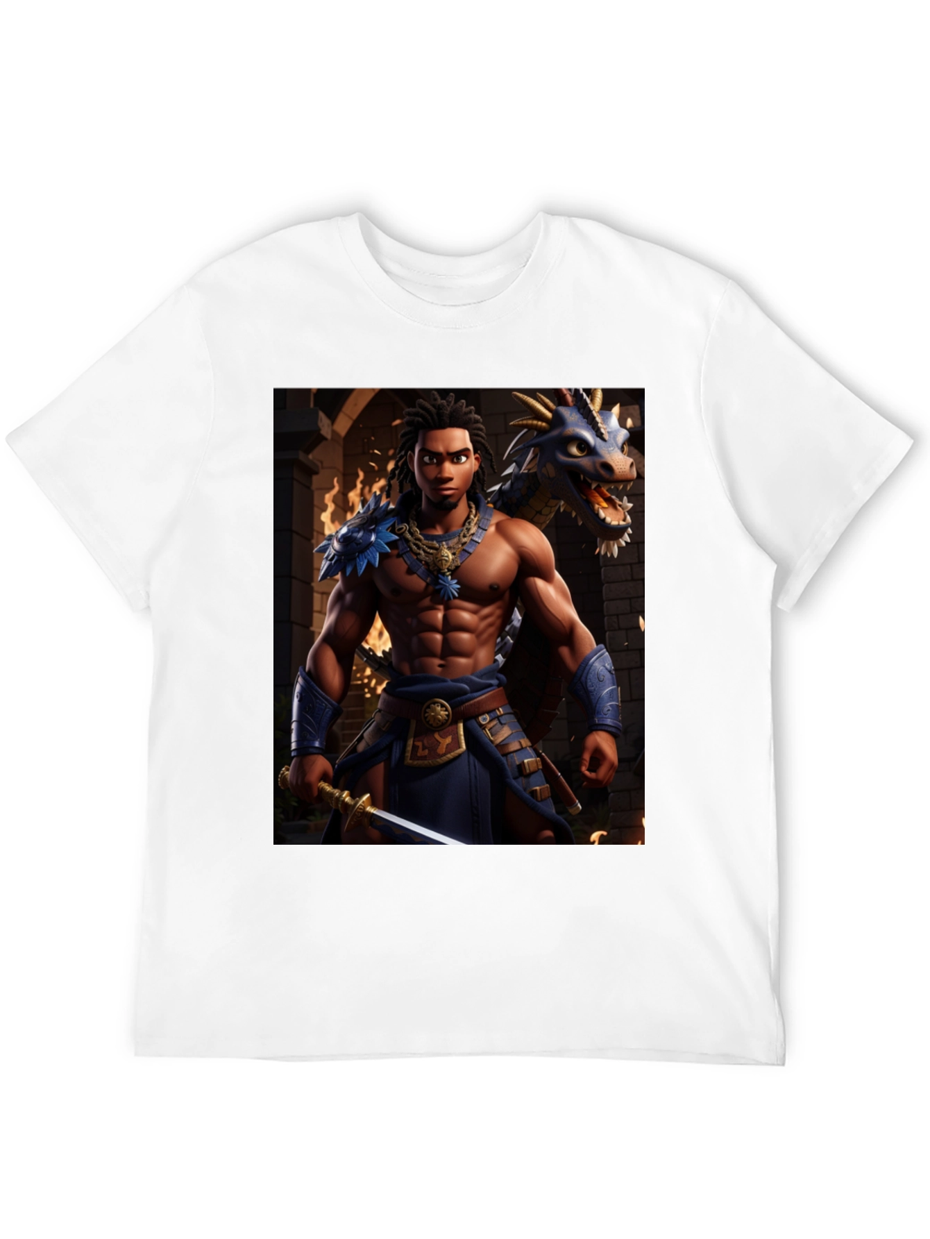 Warrior & Dragon Graphic Tee