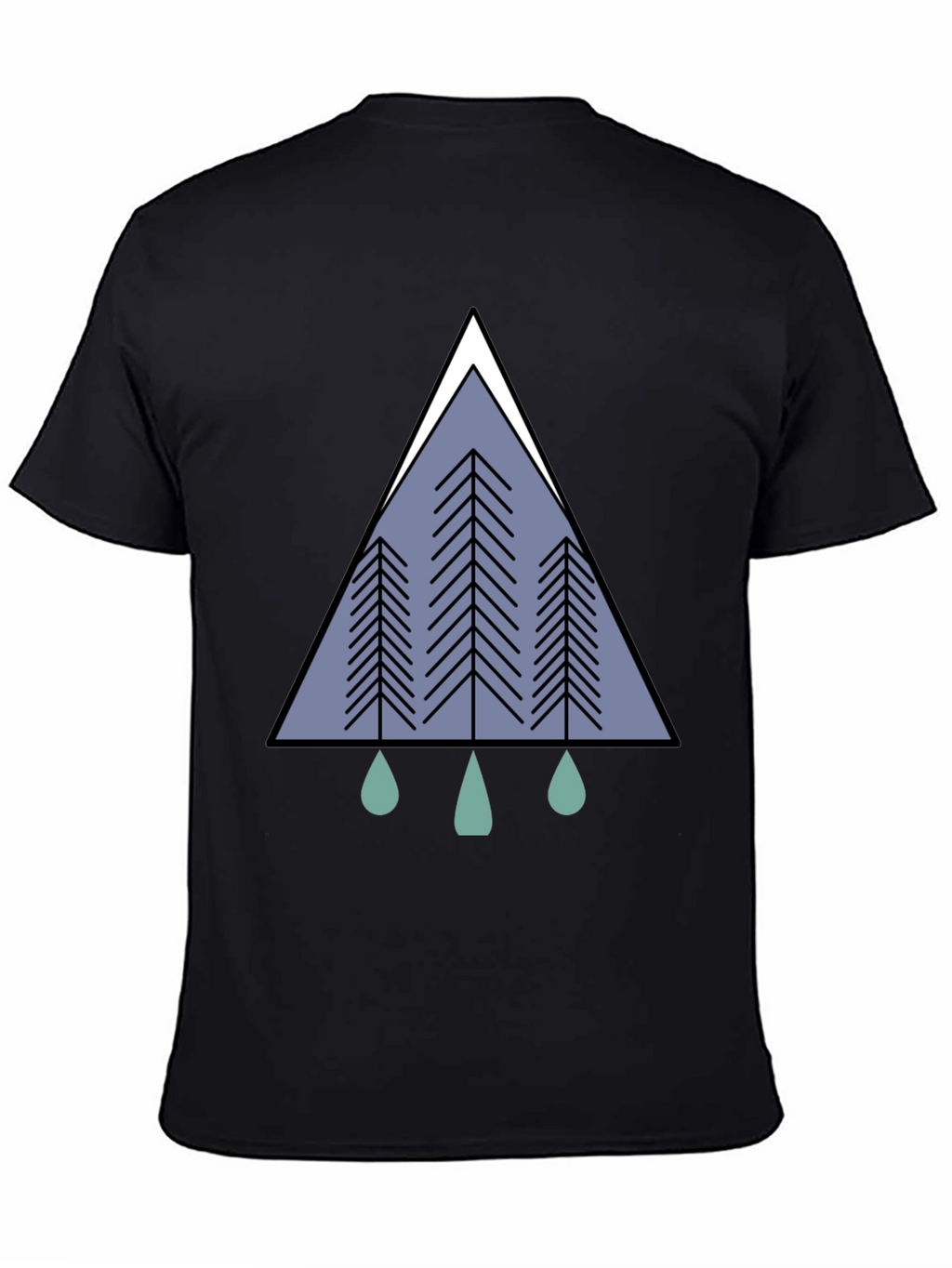 Geometric Forest Tee - Modern Nature Graphic T-Shirt