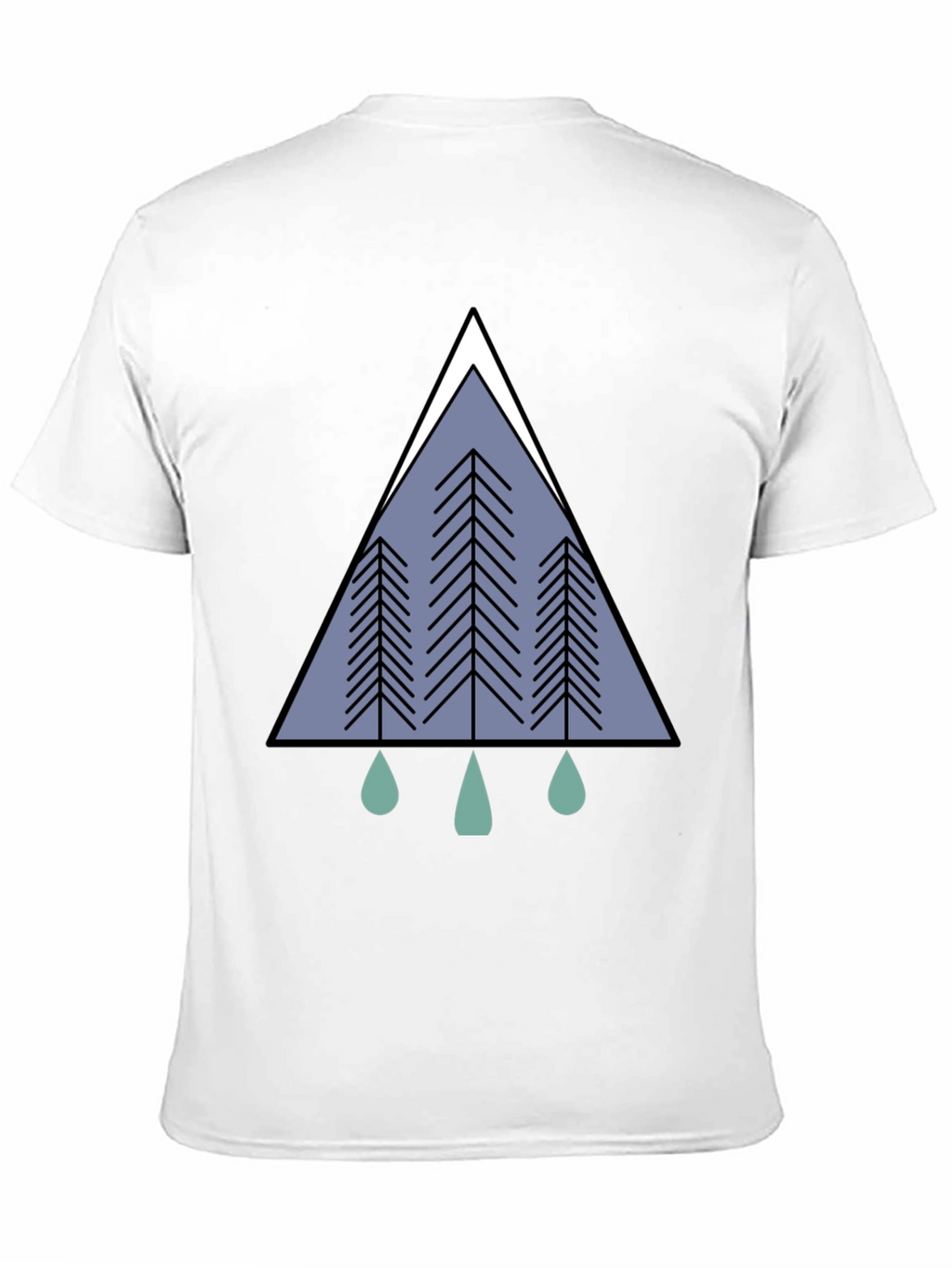 Geometric Forest Tee - Modern Nature Graphic T-Shirt