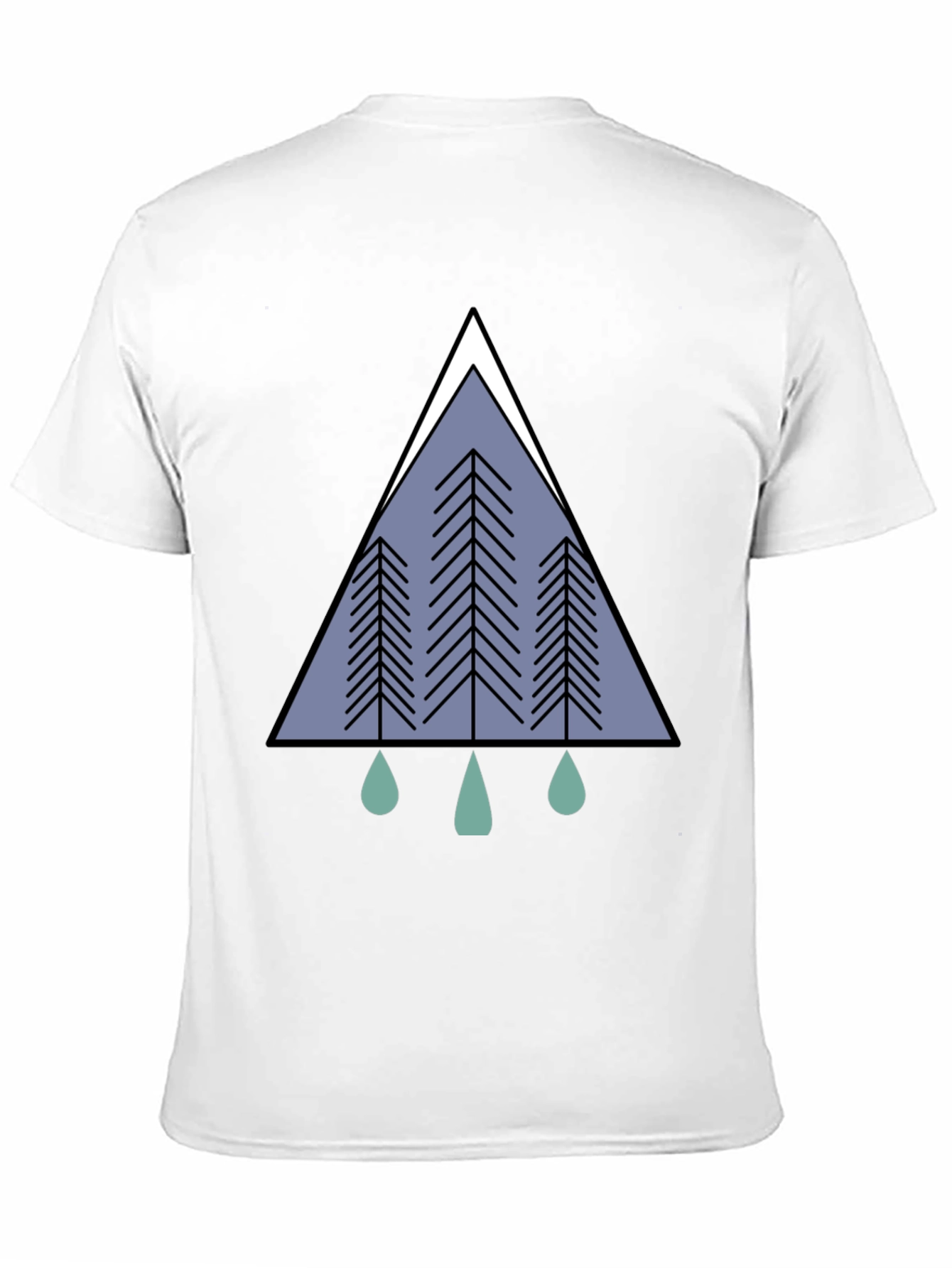 Geometric Forest Tee - Modern Nature Graphic T-Shirt