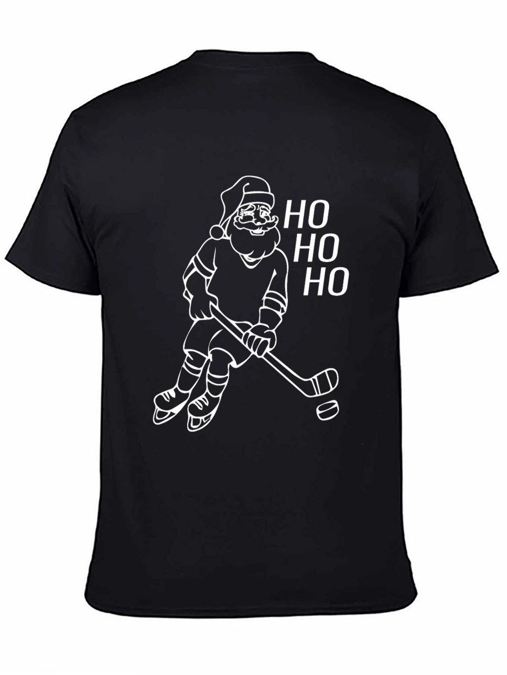 Santa Hockey Christmas T-Shirt - Ho Ho Ho!