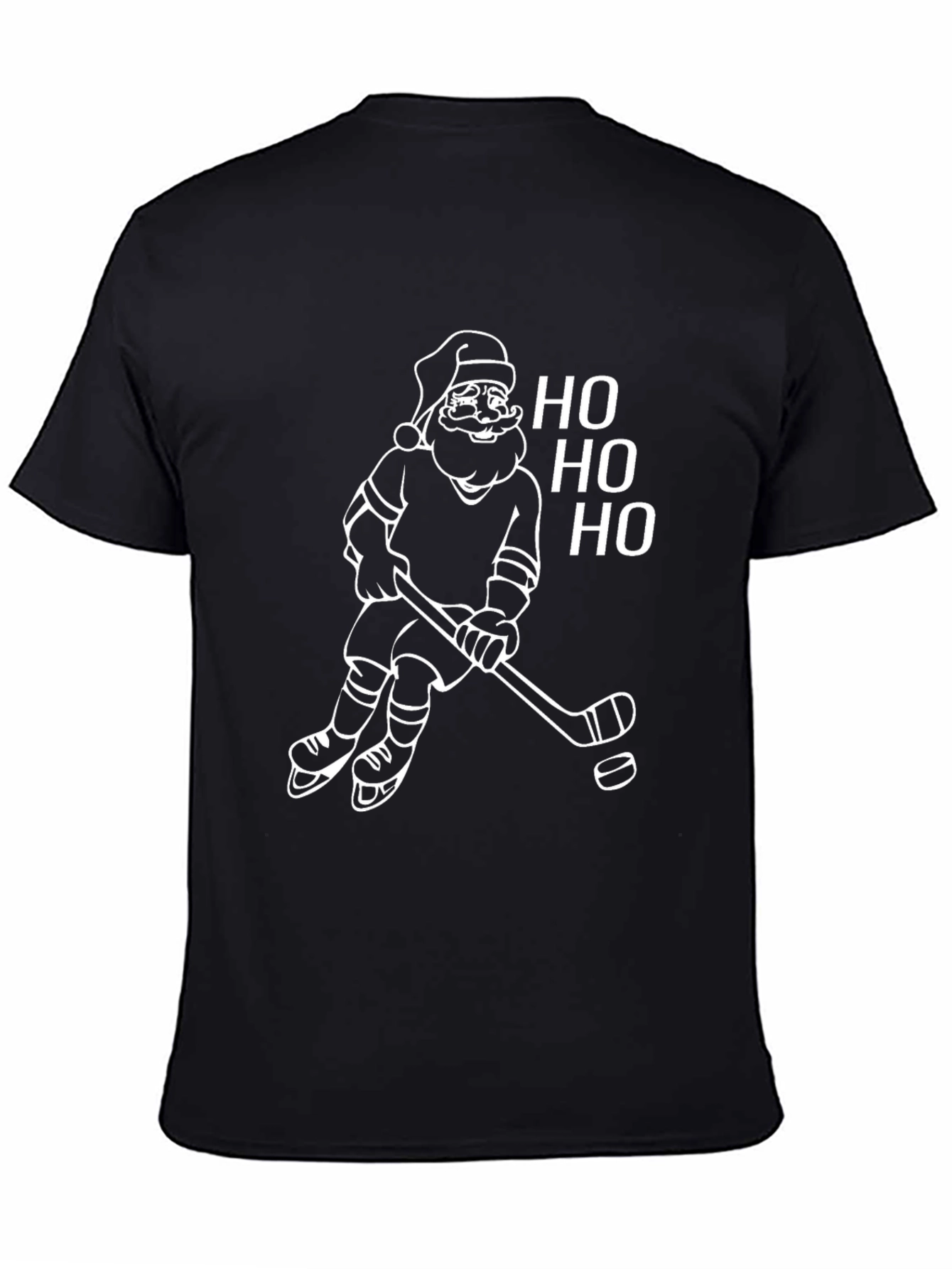 Santa Hockey Christmas T-Shirt - Ho Ho Ho!