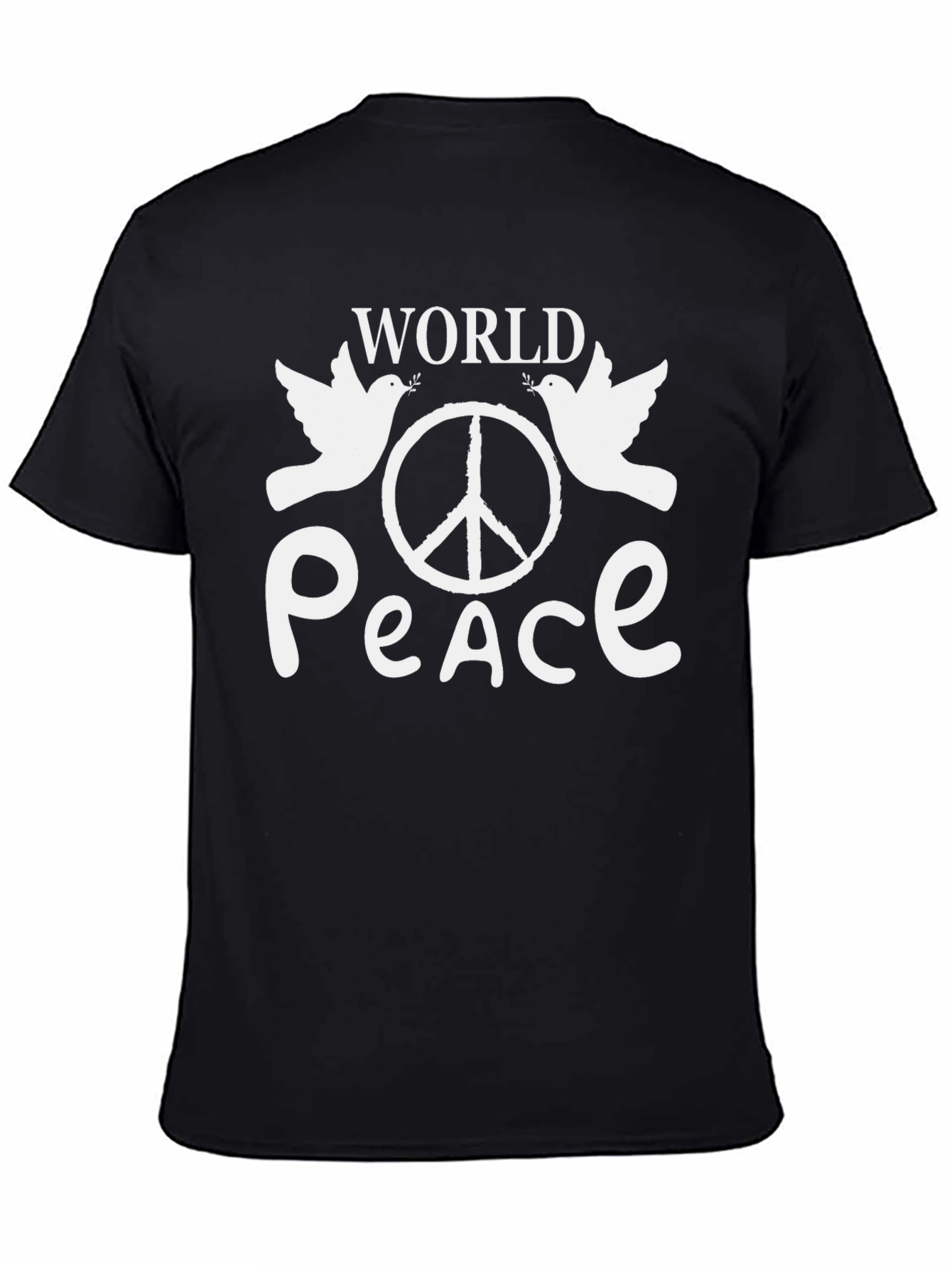 World Peace T-Shirt - Dove & Peace Sign Graphic Tee