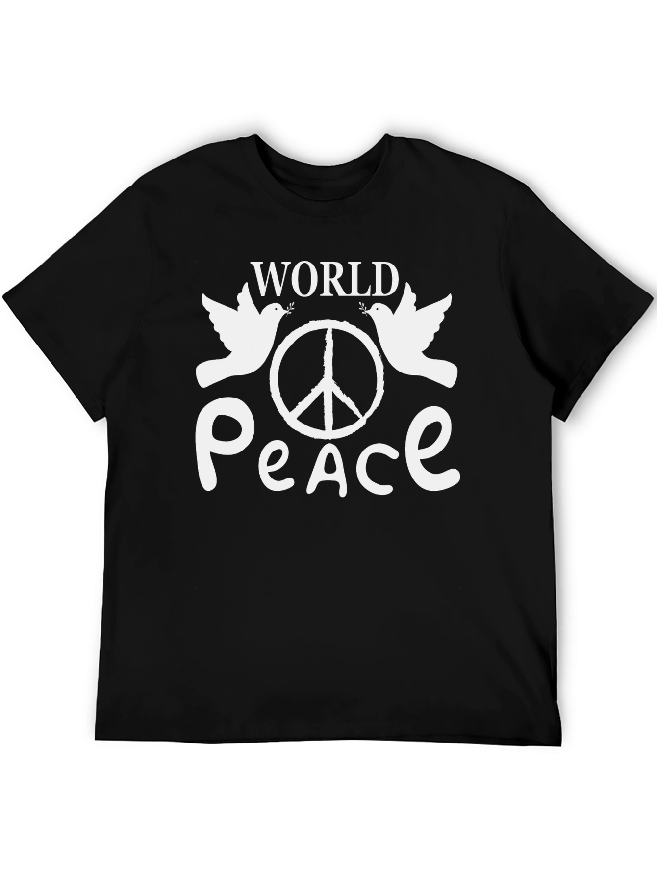 World Peace T-Shirt - Dove & Peace Sign Graphic Tee