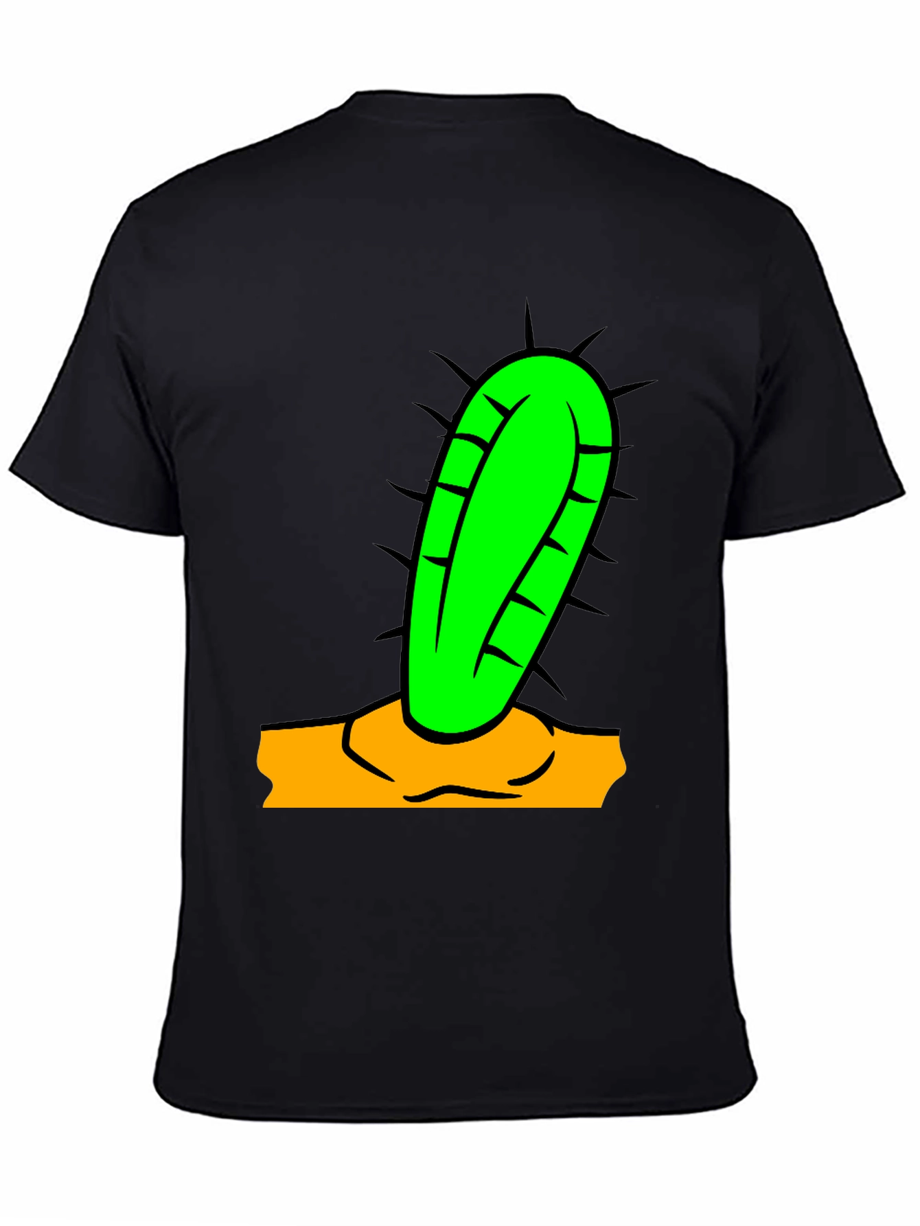 Cactus Graphic Tee - Black Cotton Blend Shirt
