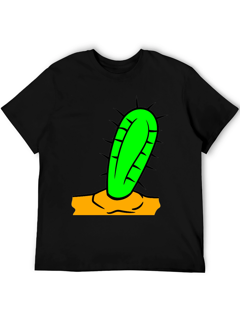 Cactus Graphic Tee - Black Cotton Blend Shirt