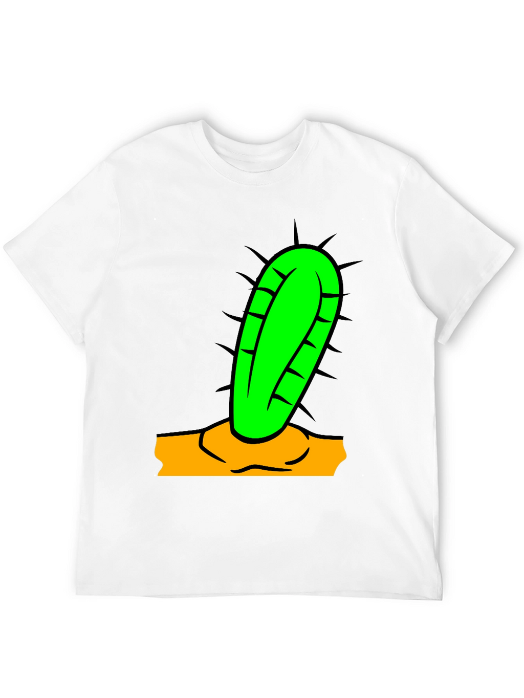 Cactus Graphic Tee - Black Cotton Blend Shirt