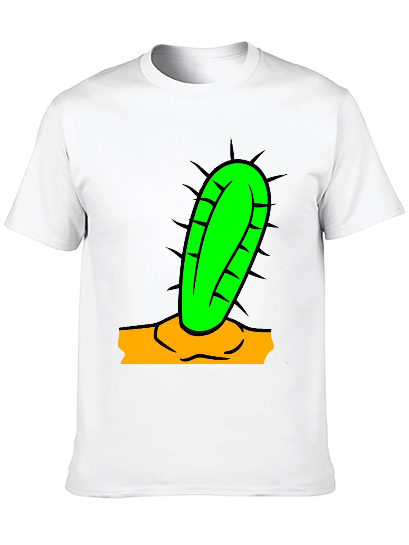 Cactus Graphic Tee - Black Cotton Blend Shirt