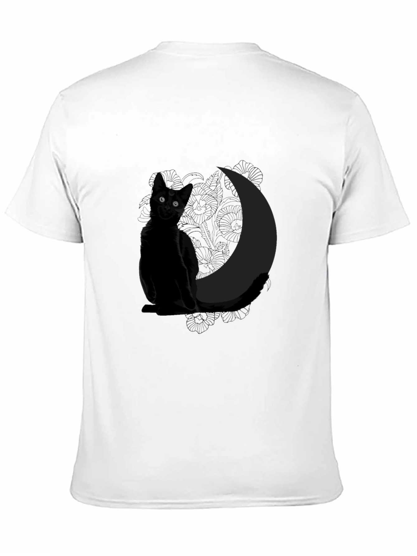 Black Cat & Moon Graphic Tee - Unisex