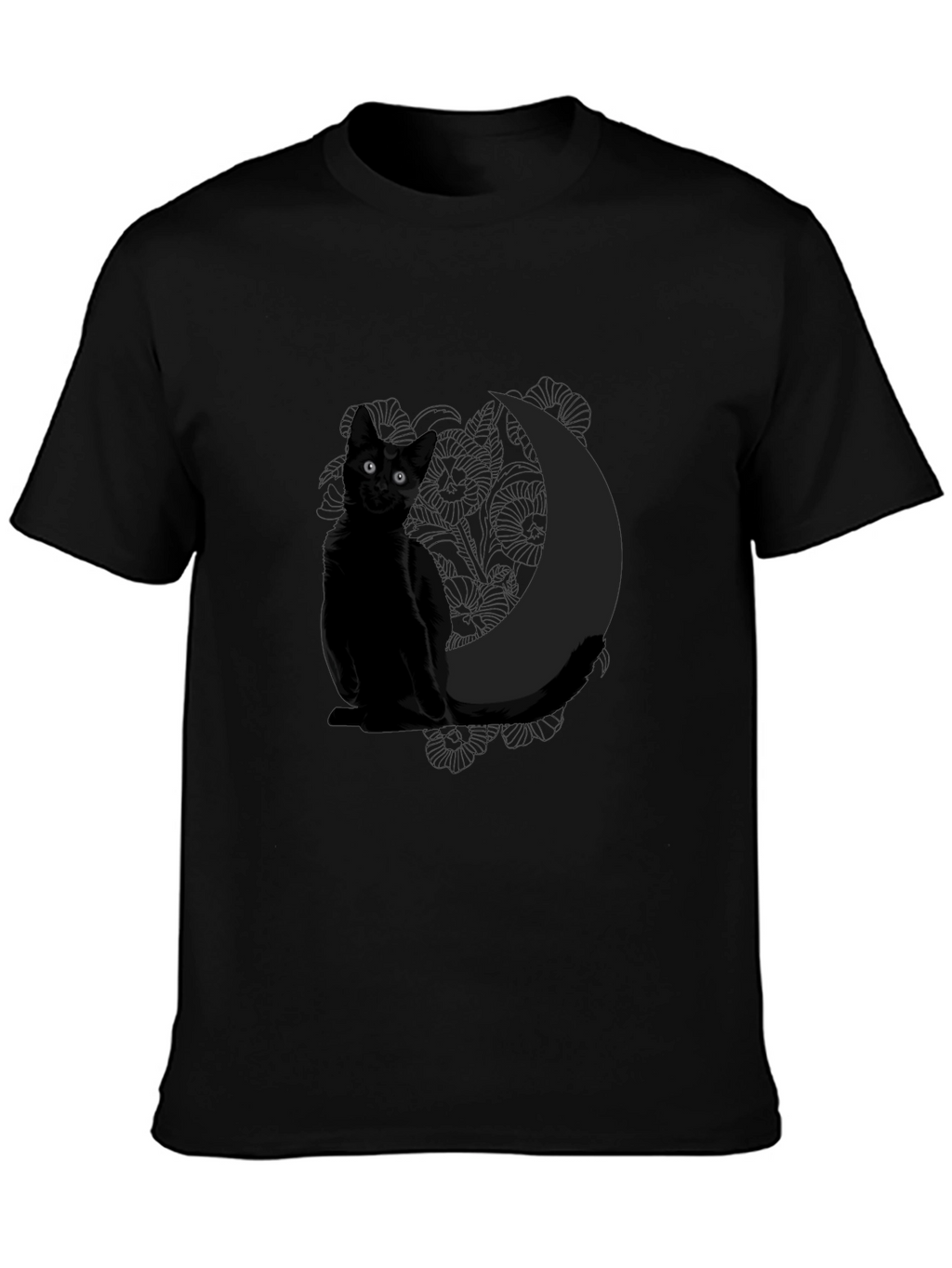 Black Cat & Moon Graphic Tee - Unisex