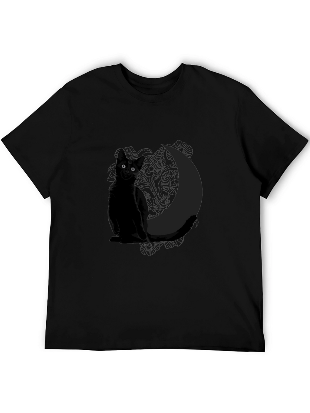 Black Cat & Moon Graphic Tee - Unisex