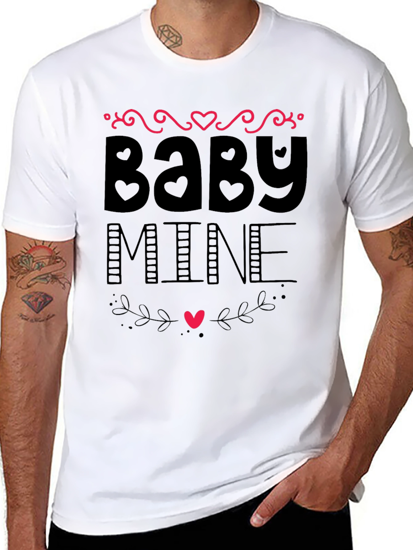 Baby Mine Graphic Tee - Heart Design