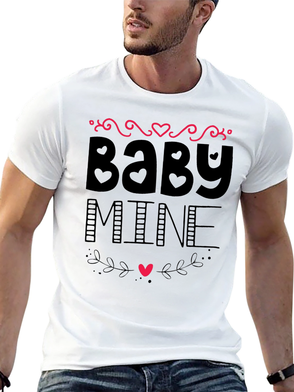 Baby Mine Graphic Tee - Heart Design