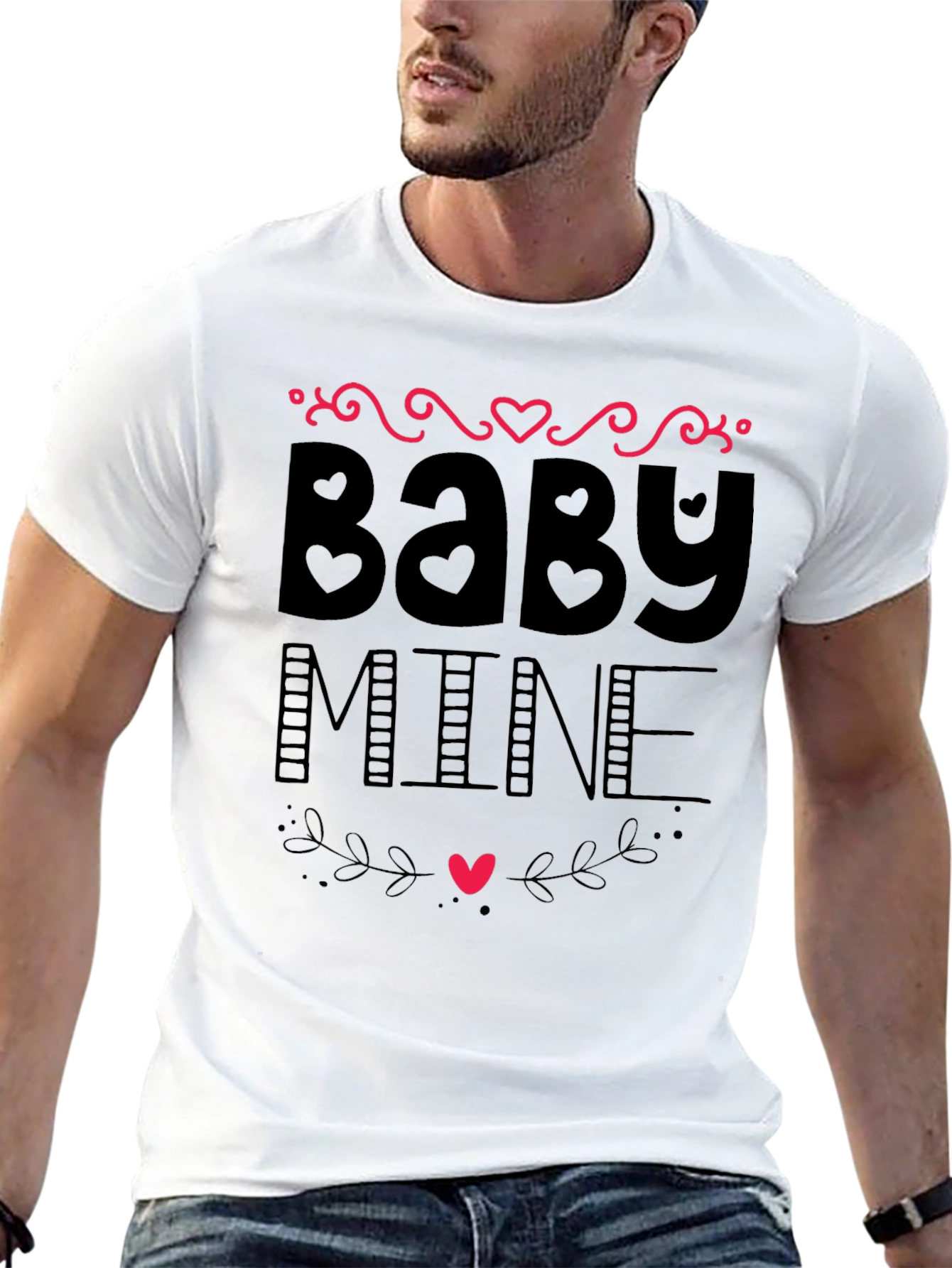 Baby Mine Graphic Tee - Heart Design