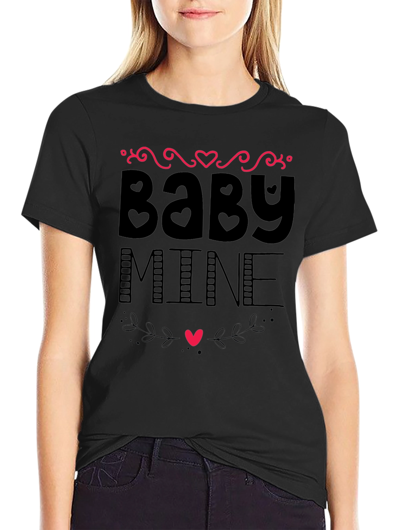 Baby Mine Graphic Tee - Heart Design